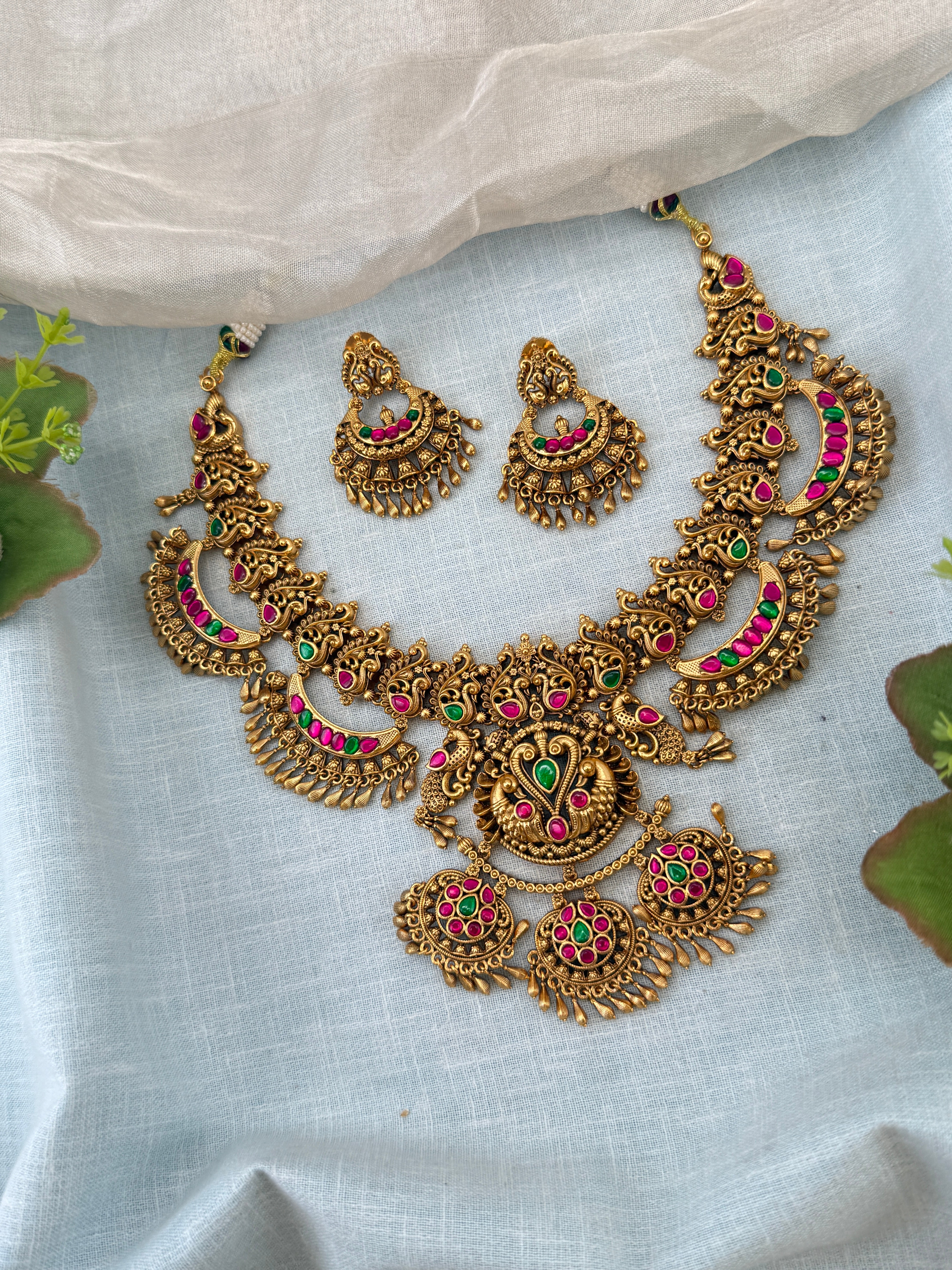 Antique Necklace Premium Short Set N0451
