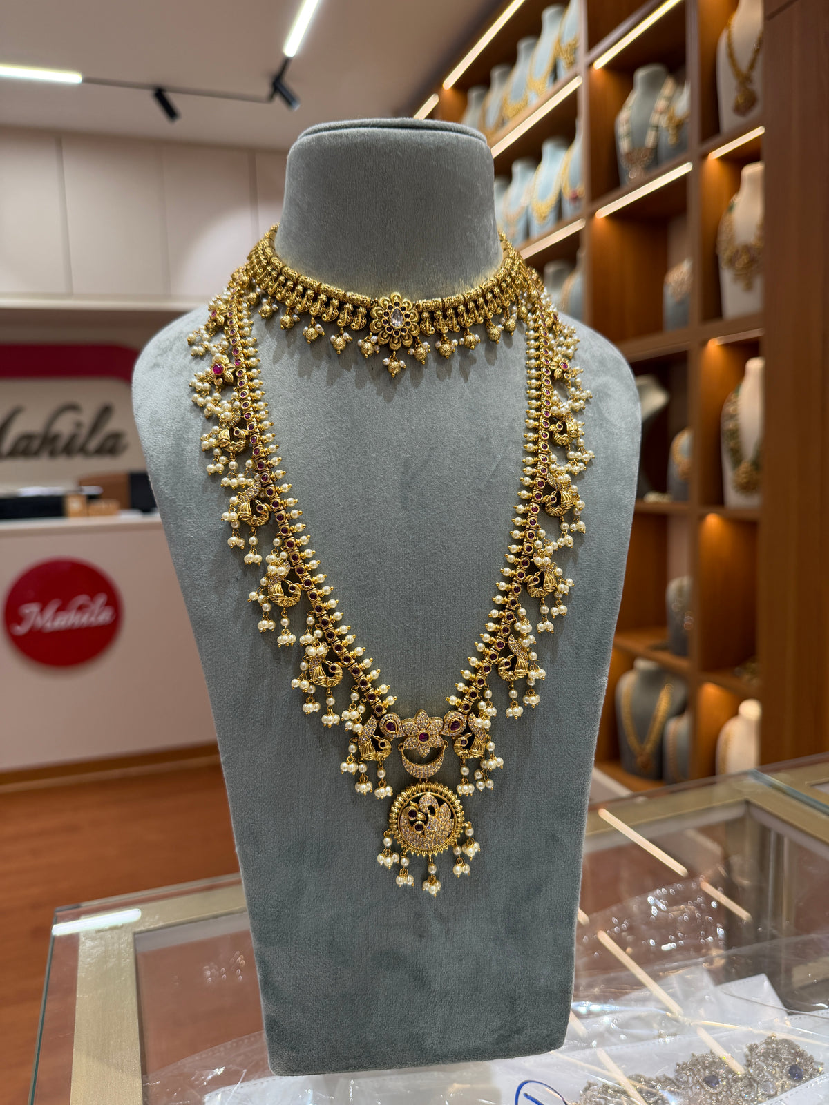 Guttapusalu Antique Choker Full Bridal Necklace Set | NC013