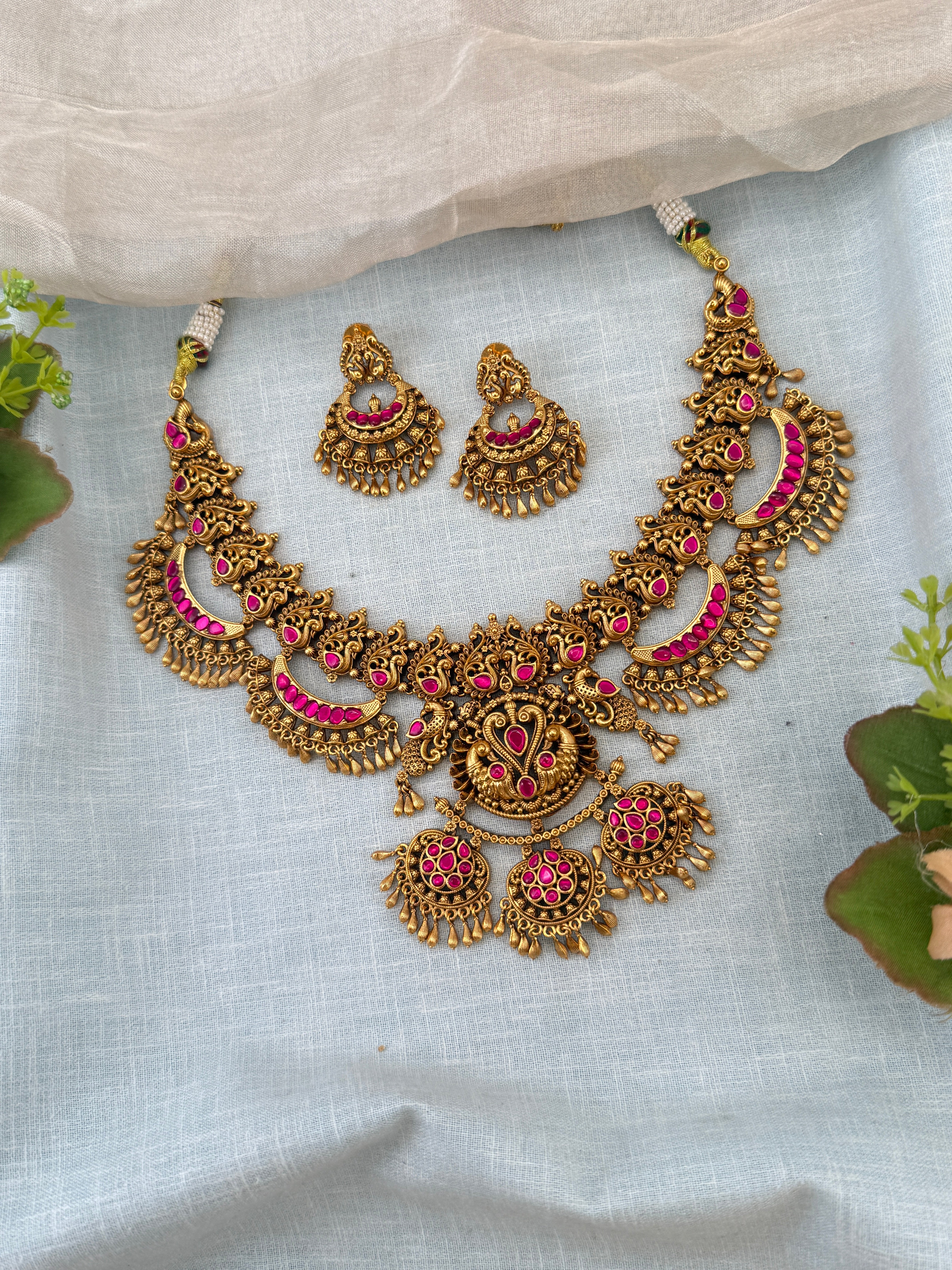 Antique Necklace Premium Short Set N0452