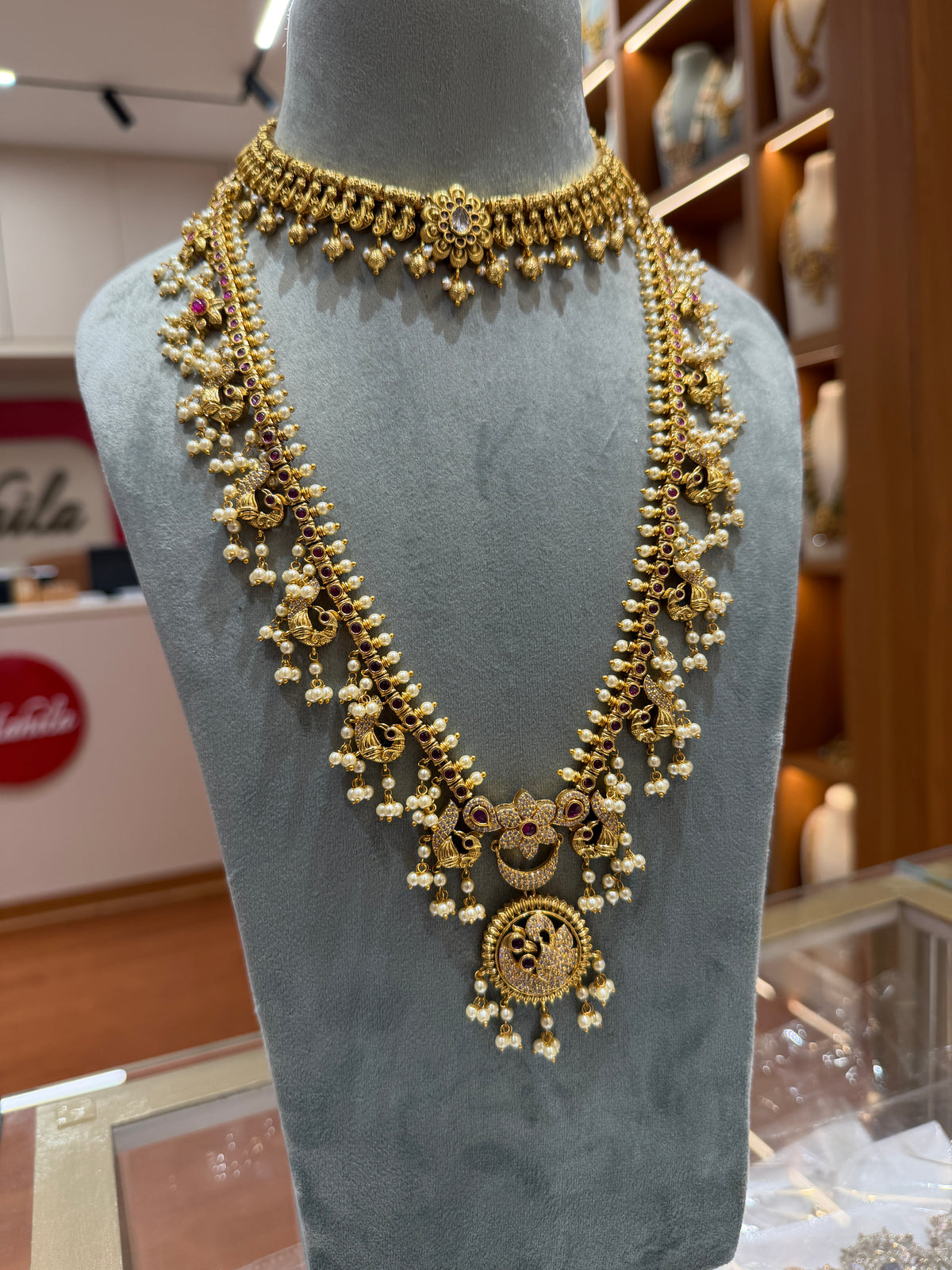 Guttapusalu Antique Choker Full Bridal Necklace Set | NC013
