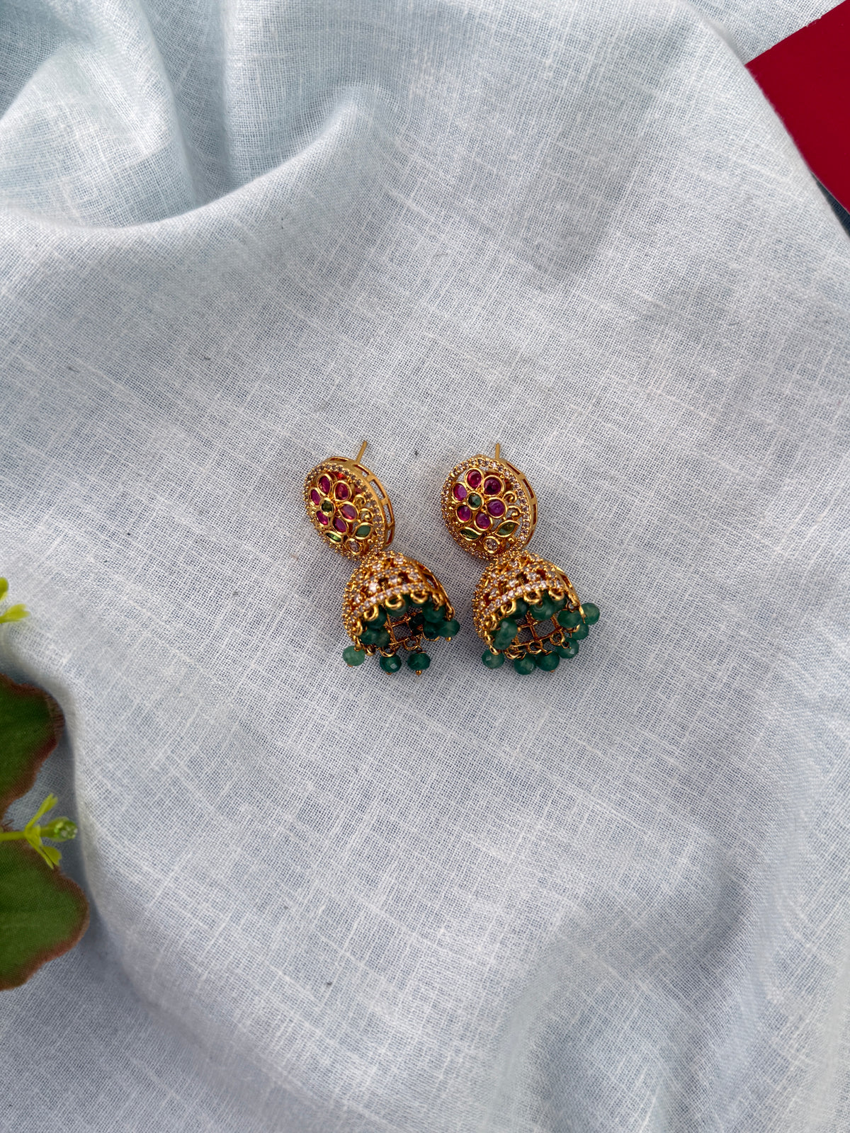 Antique Peacock Earrcuff & Jhumka Combo Earrings| E0773