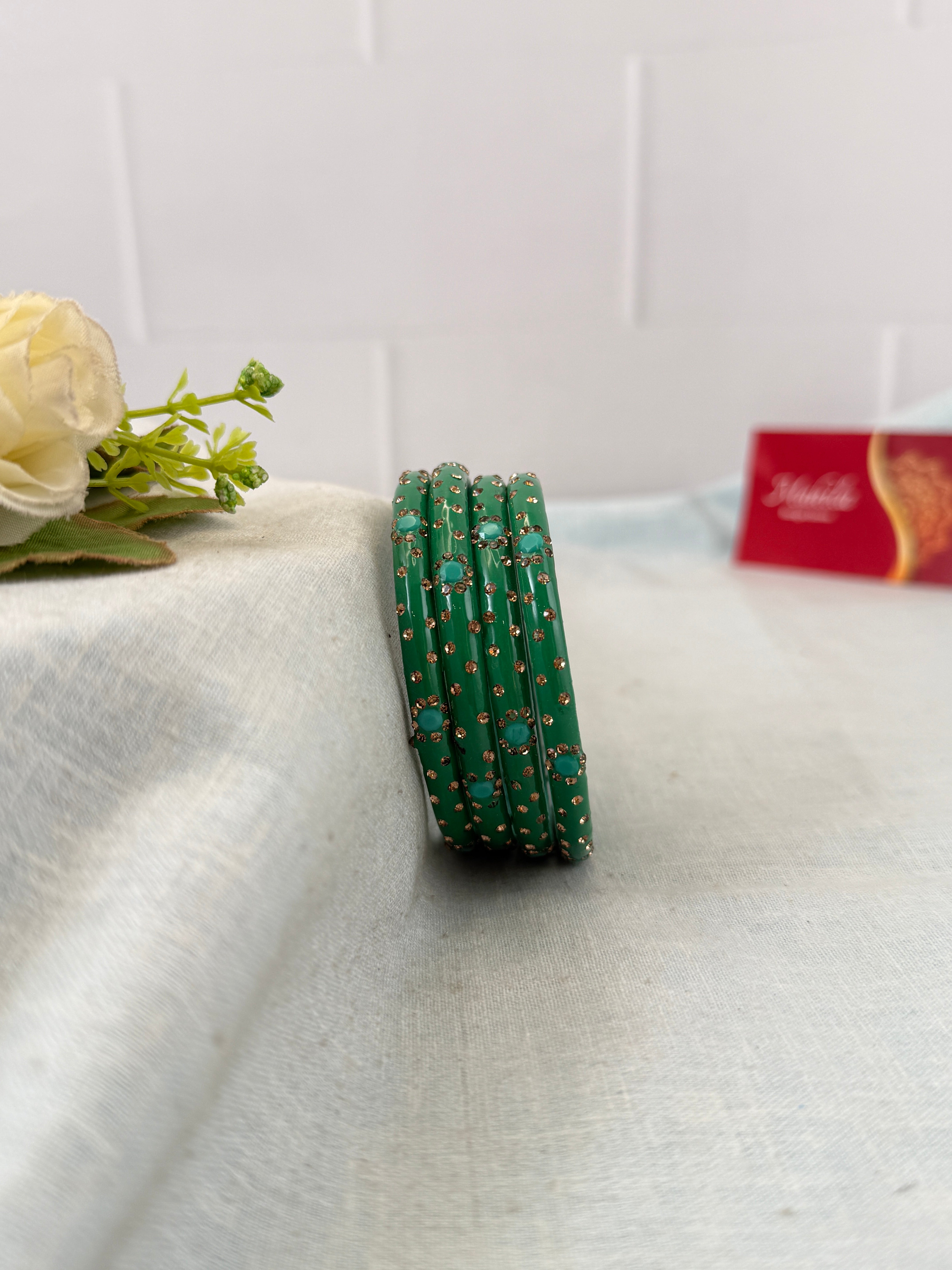 Luxurious Evara Design Kada Glass Bangles 3478 - Make your own box