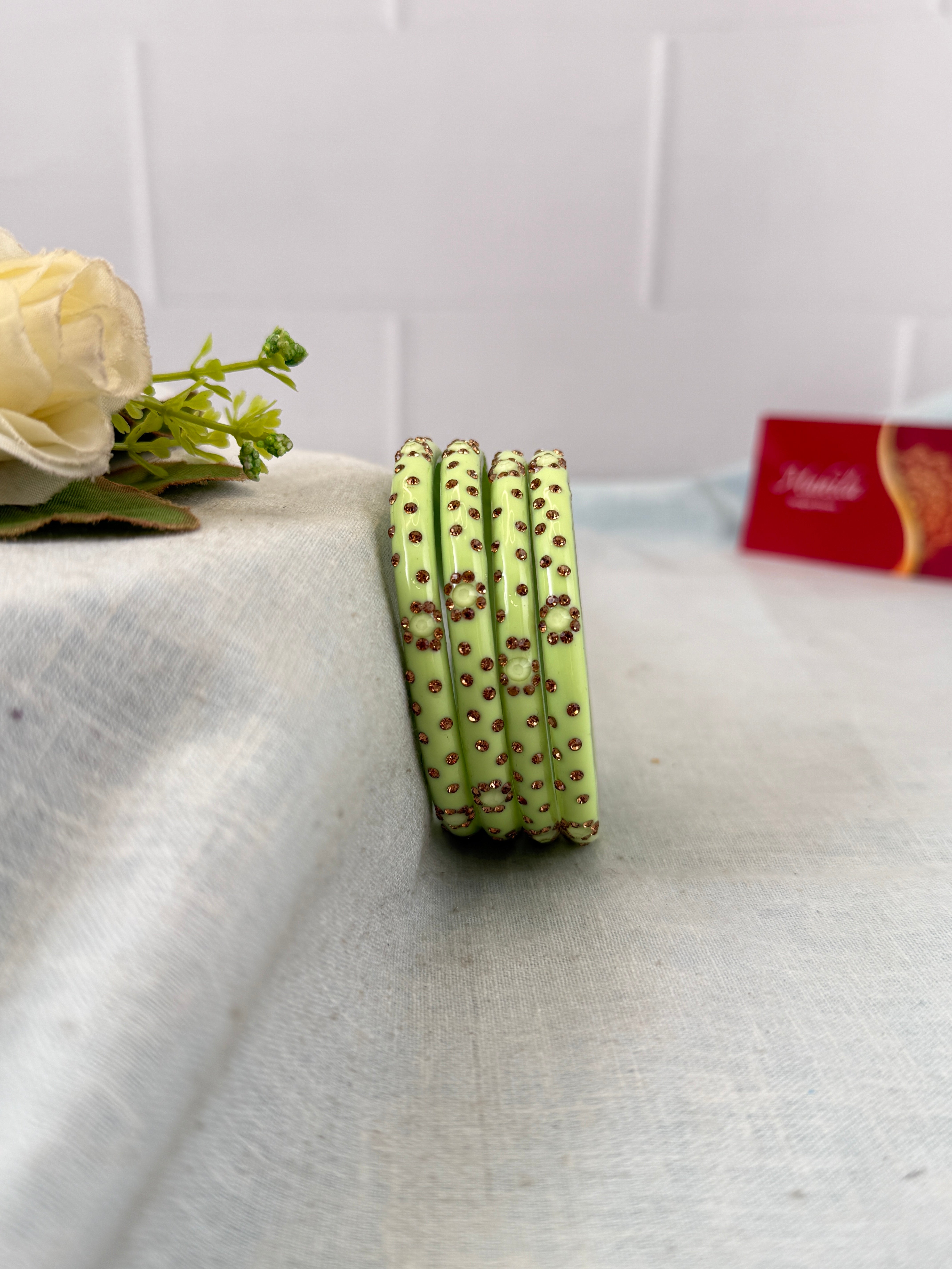 Luxurious Evara Design Kada Glass Bangles 3478 - Make your own box