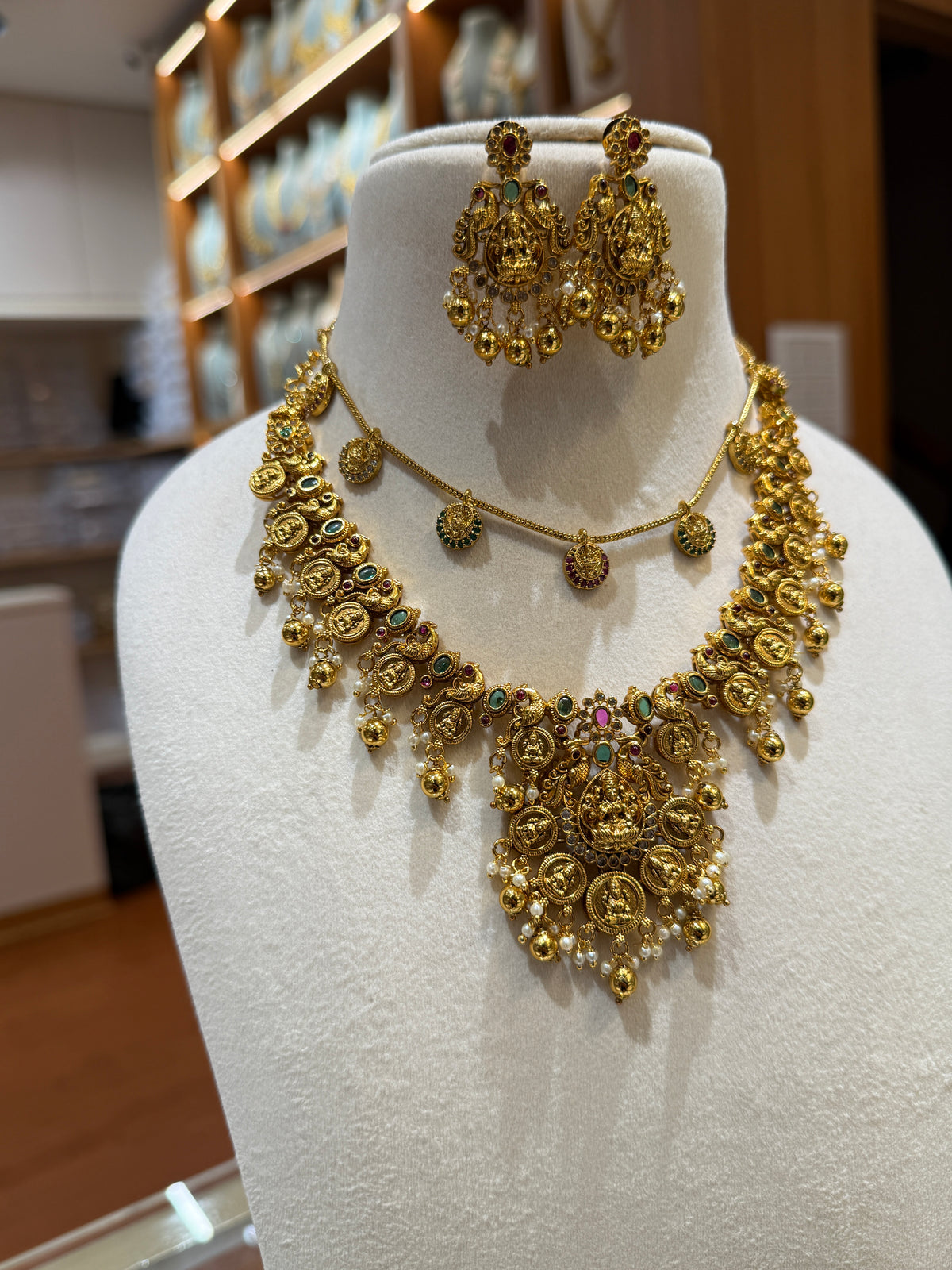 Antique Kaasu Pendant & Chain Full Necklace Set | NC006