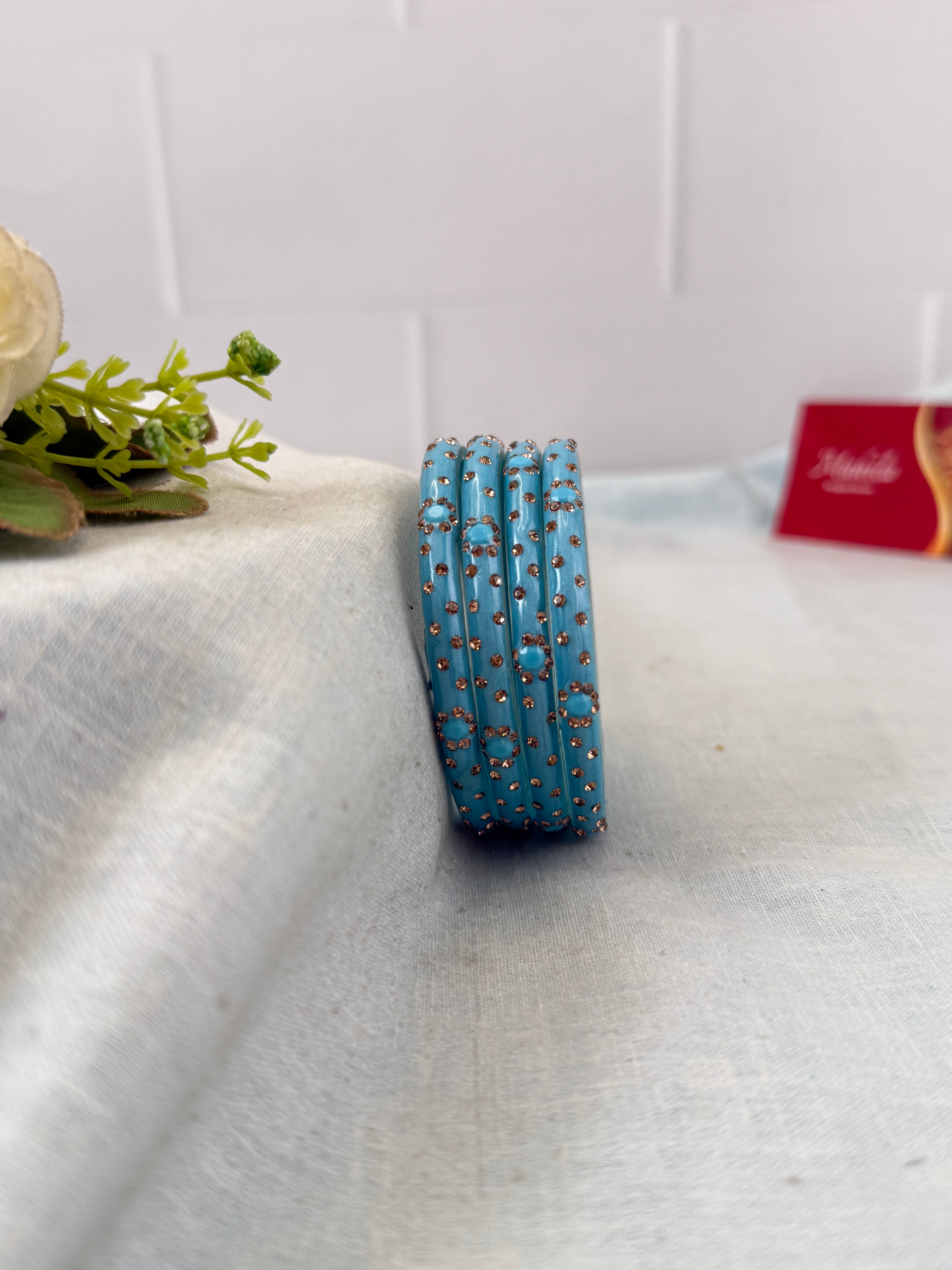 Luxurious Evara Design Kada Glass Bangles 3478 - Make your own box