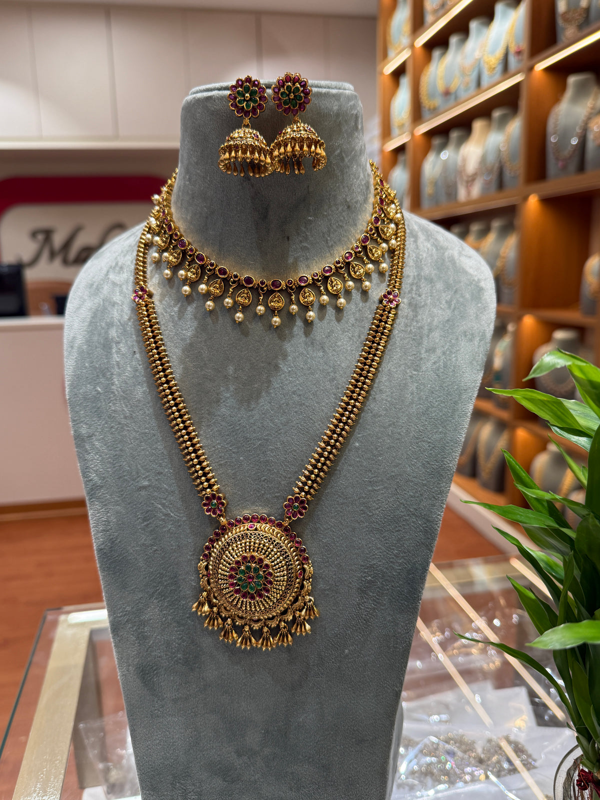 Antique Flower Full Necklace Set | NC005