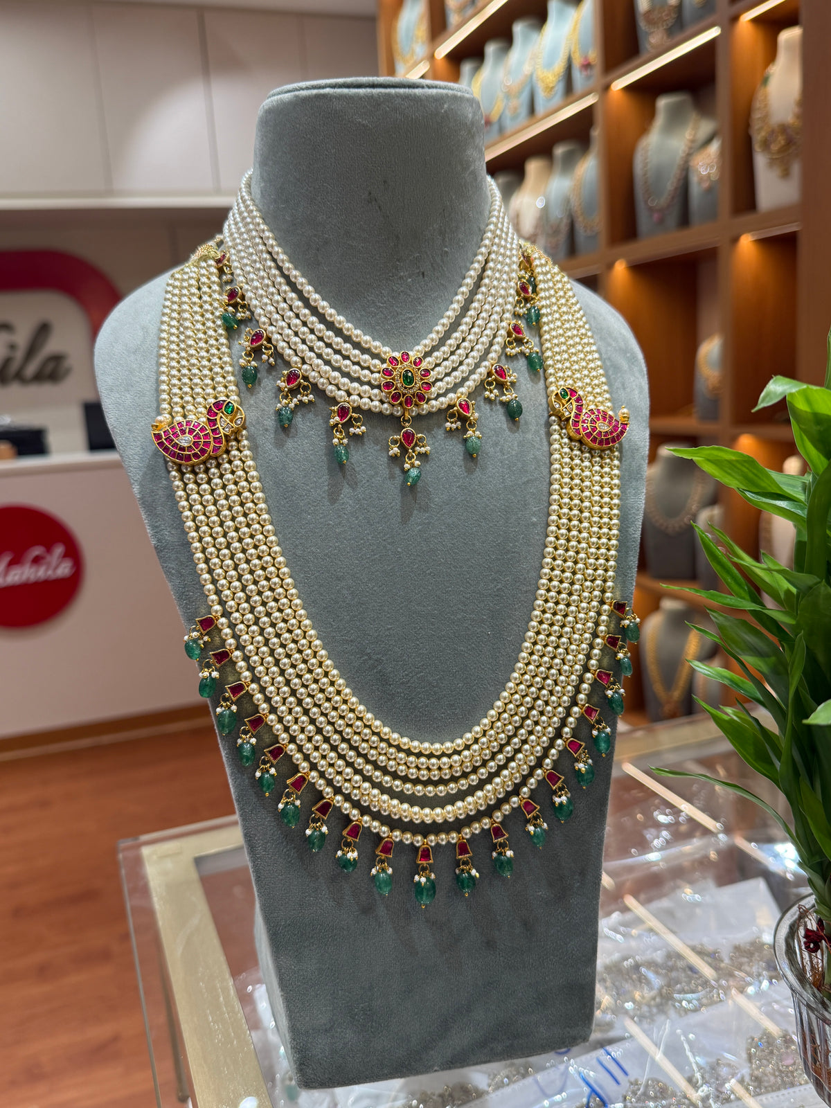 Jadau Kundan Layered Pearl Full Necklace Set | NC007