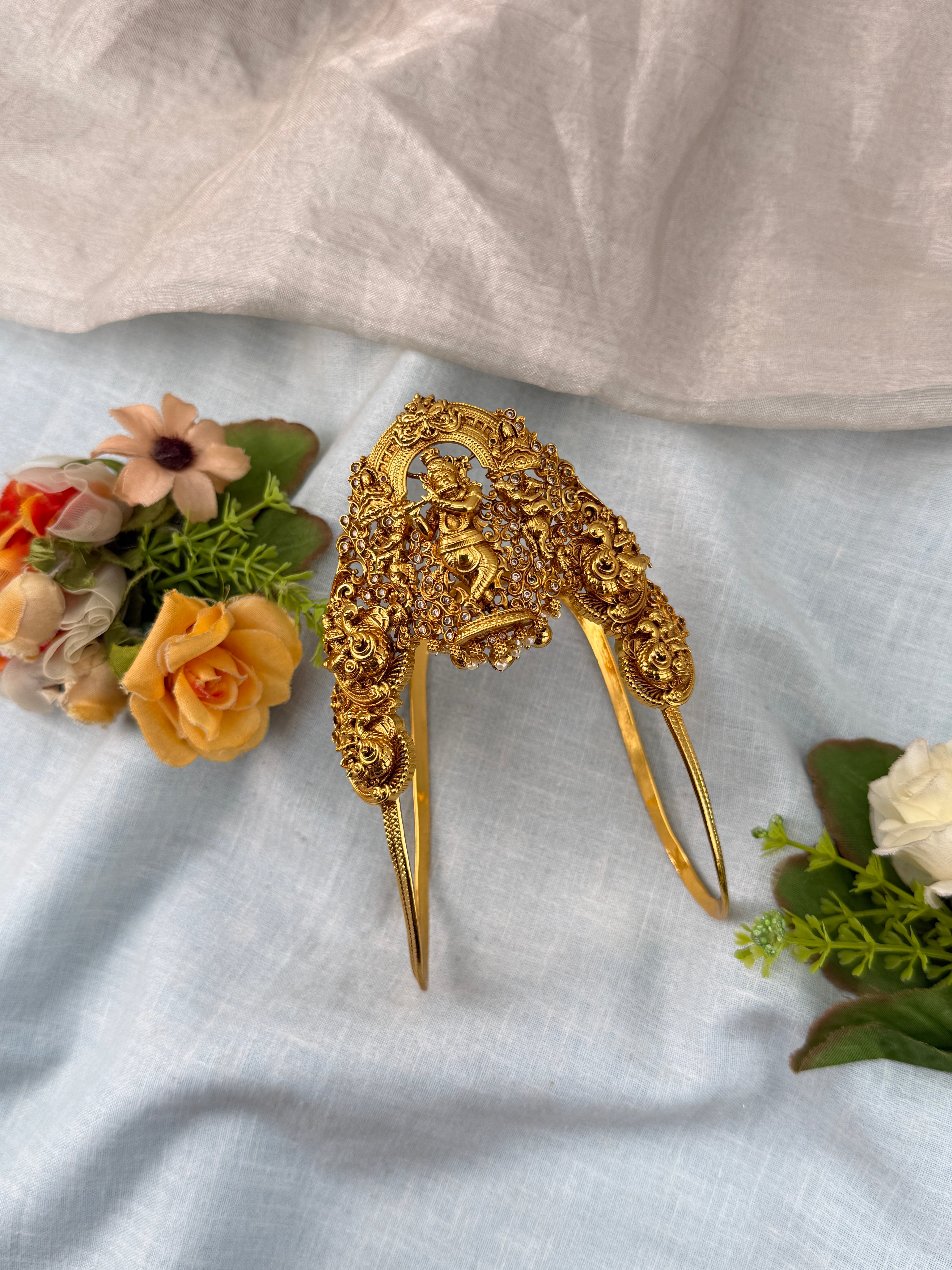 Antique Krishna Vanki | Set of 1 | 026 Gold Beads