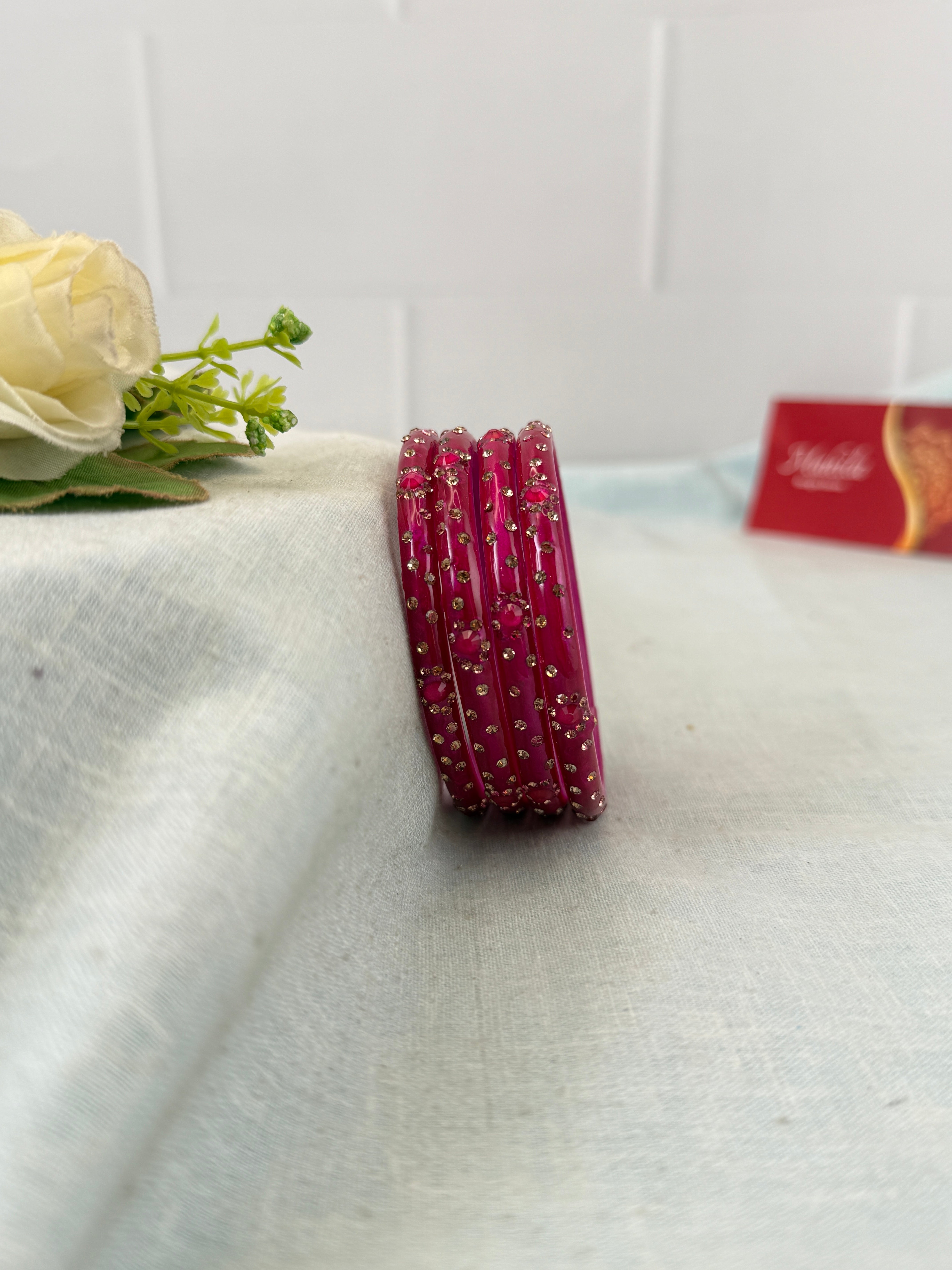 Luxurious Evara Design Kada Glass Bangles 3478 - Make your own box