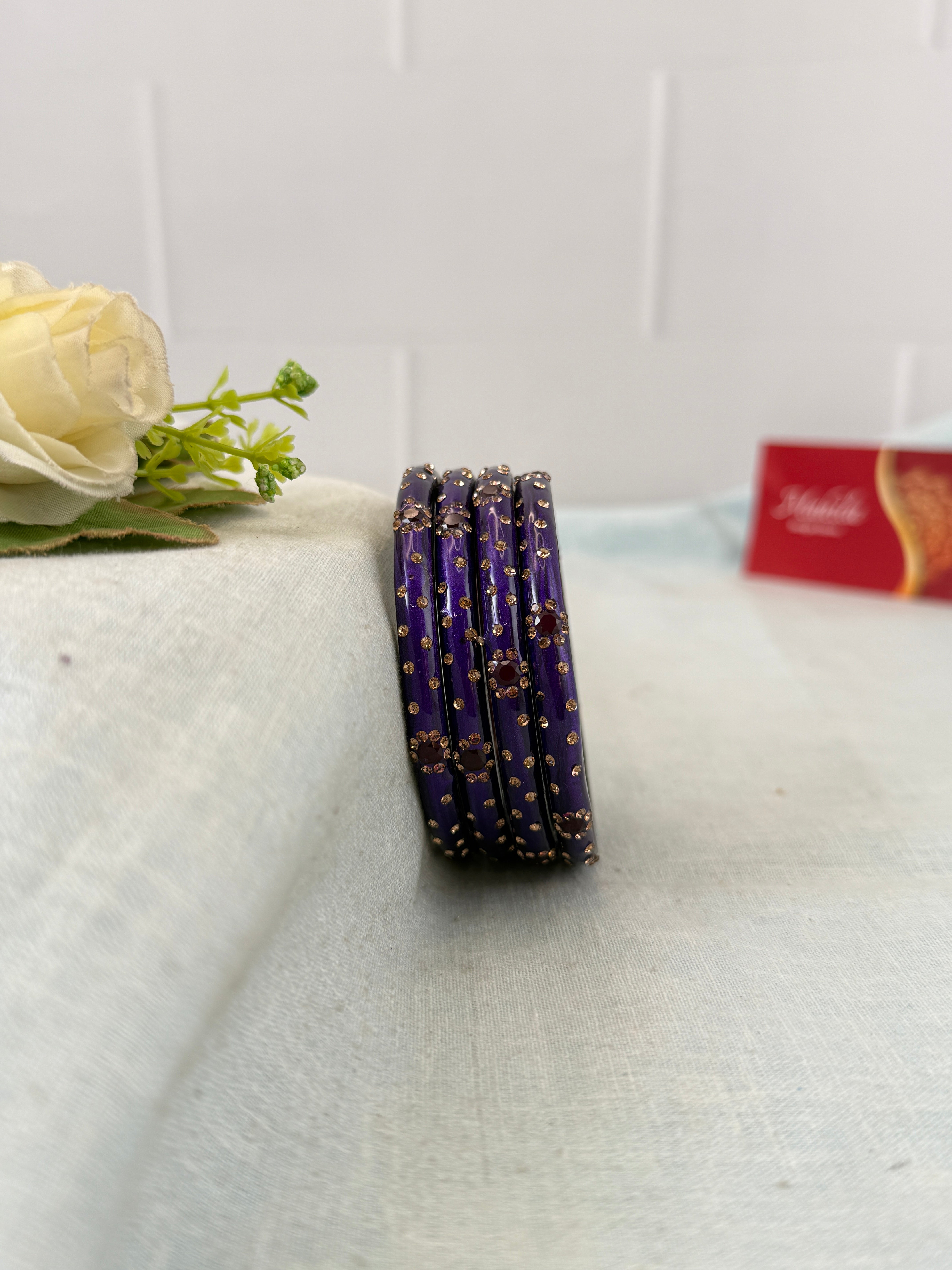 Luxurious Evara Design Kada Glass Bangles 3478 - Make your own box