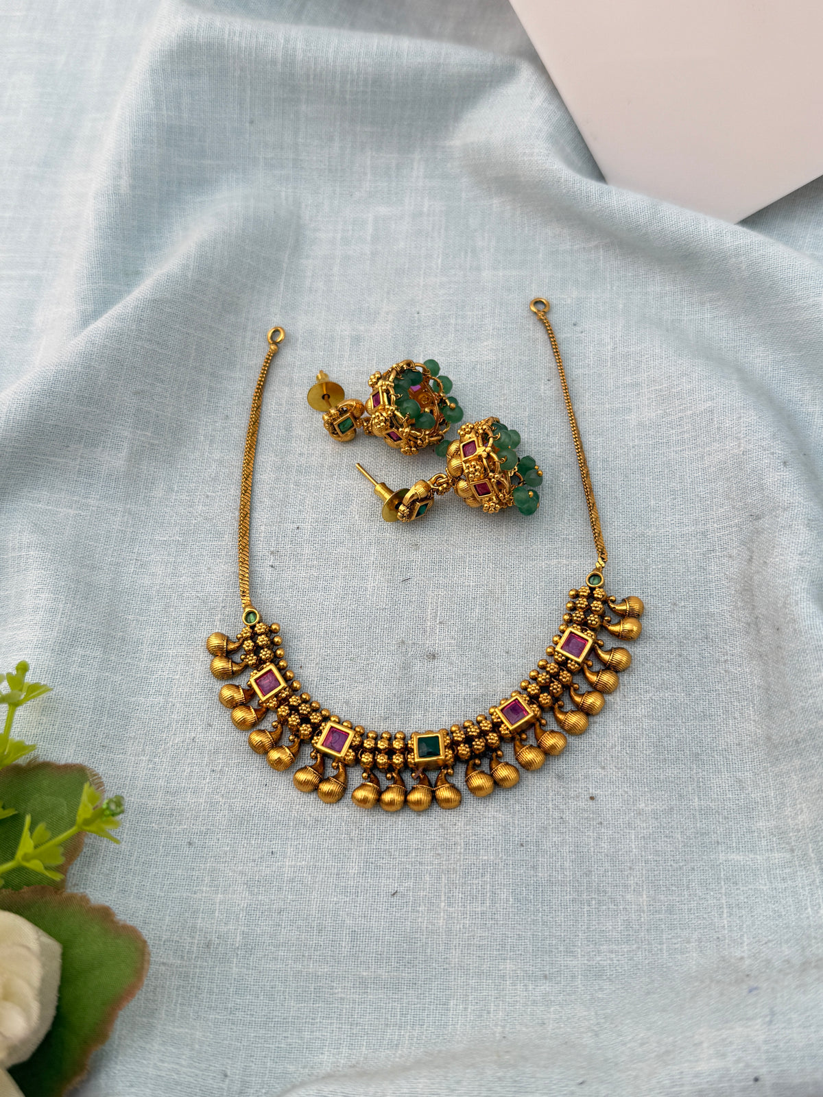 Antique Short Necklace Simple Set| N1247