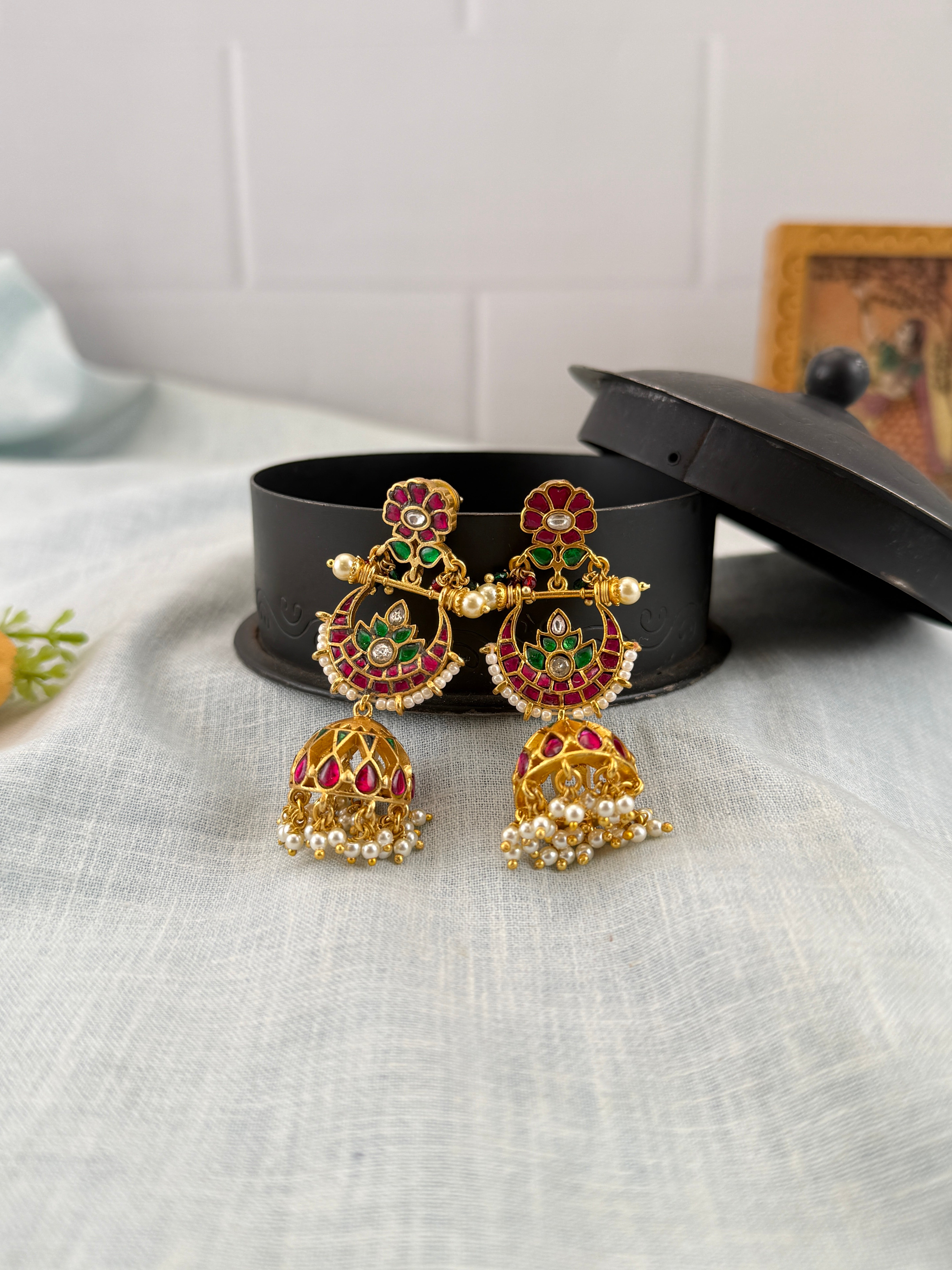 Jadau Kundan Jhumka Earrings | E0079