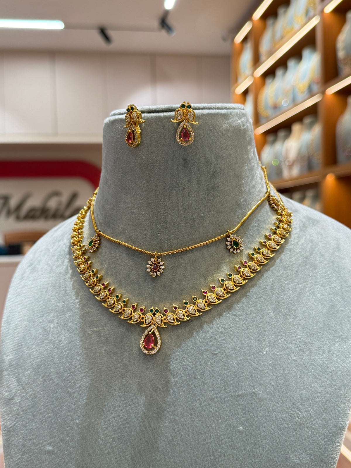 Antique Stone Full Necklace Set | NC002