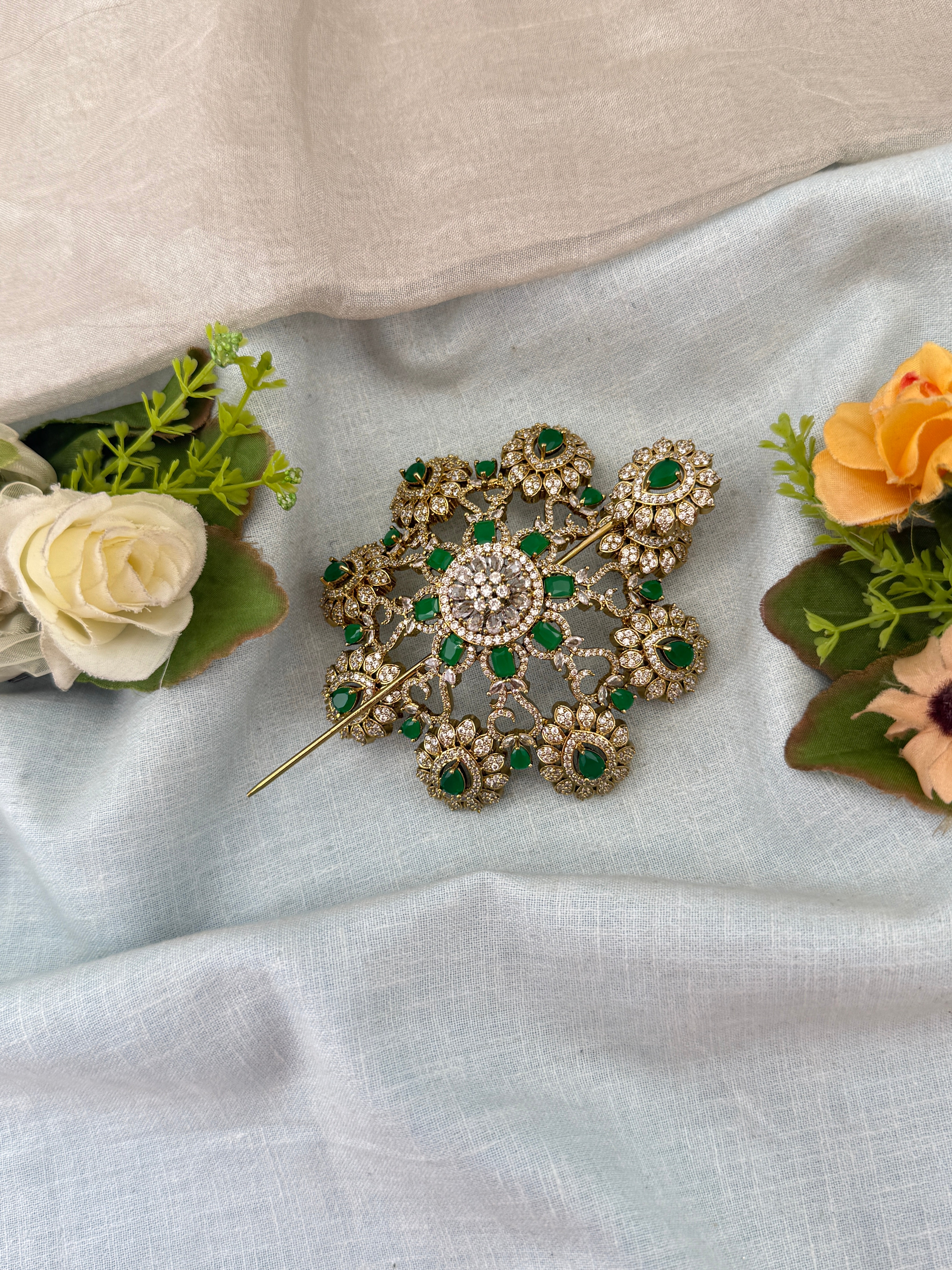 Hair bun, hair juda, hair jewellery, hair bun cage, kundan hair tie,