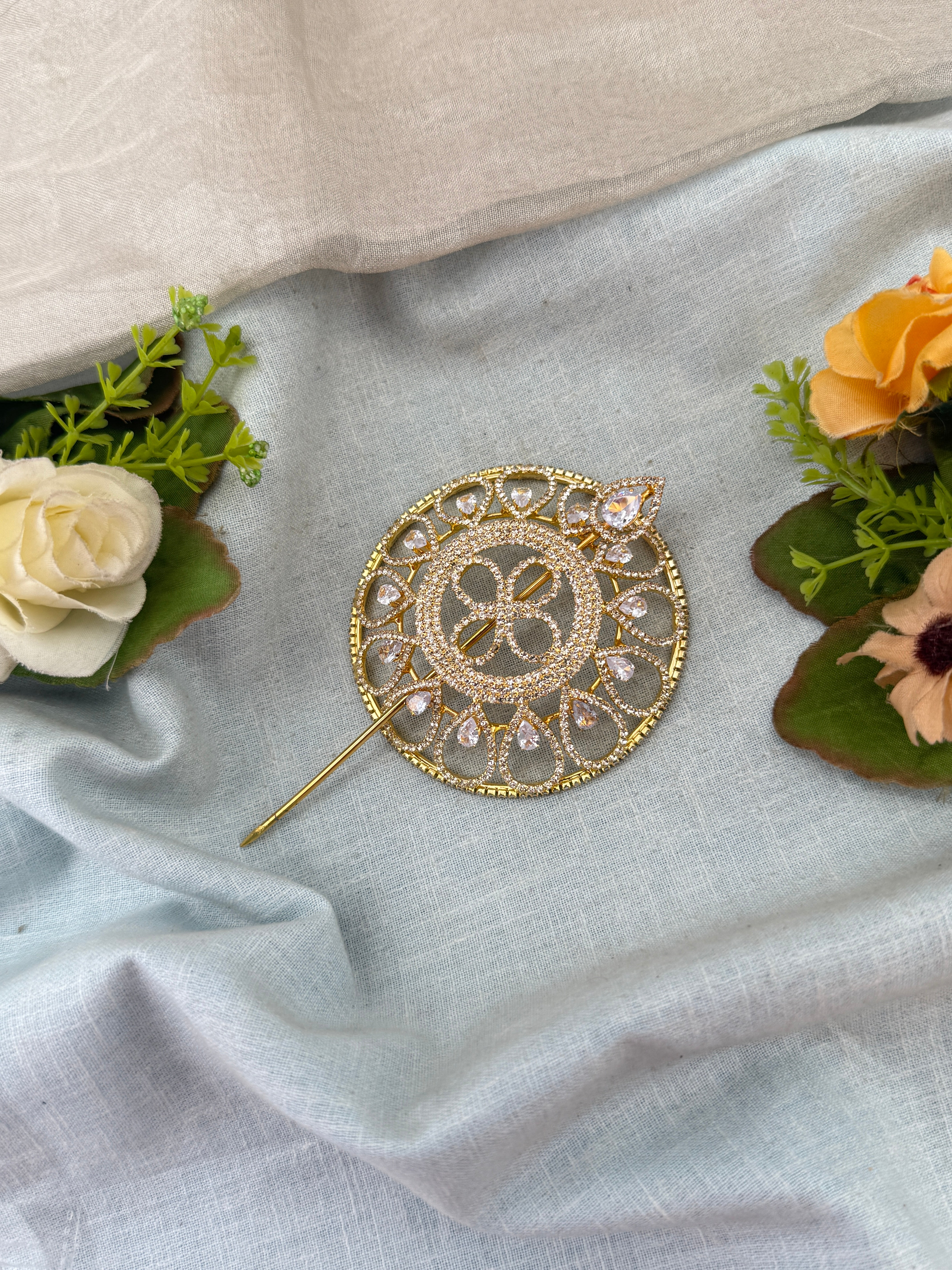 Hair bun, hair juda, hair jewellery, hair bun cage, kundan hair tie,