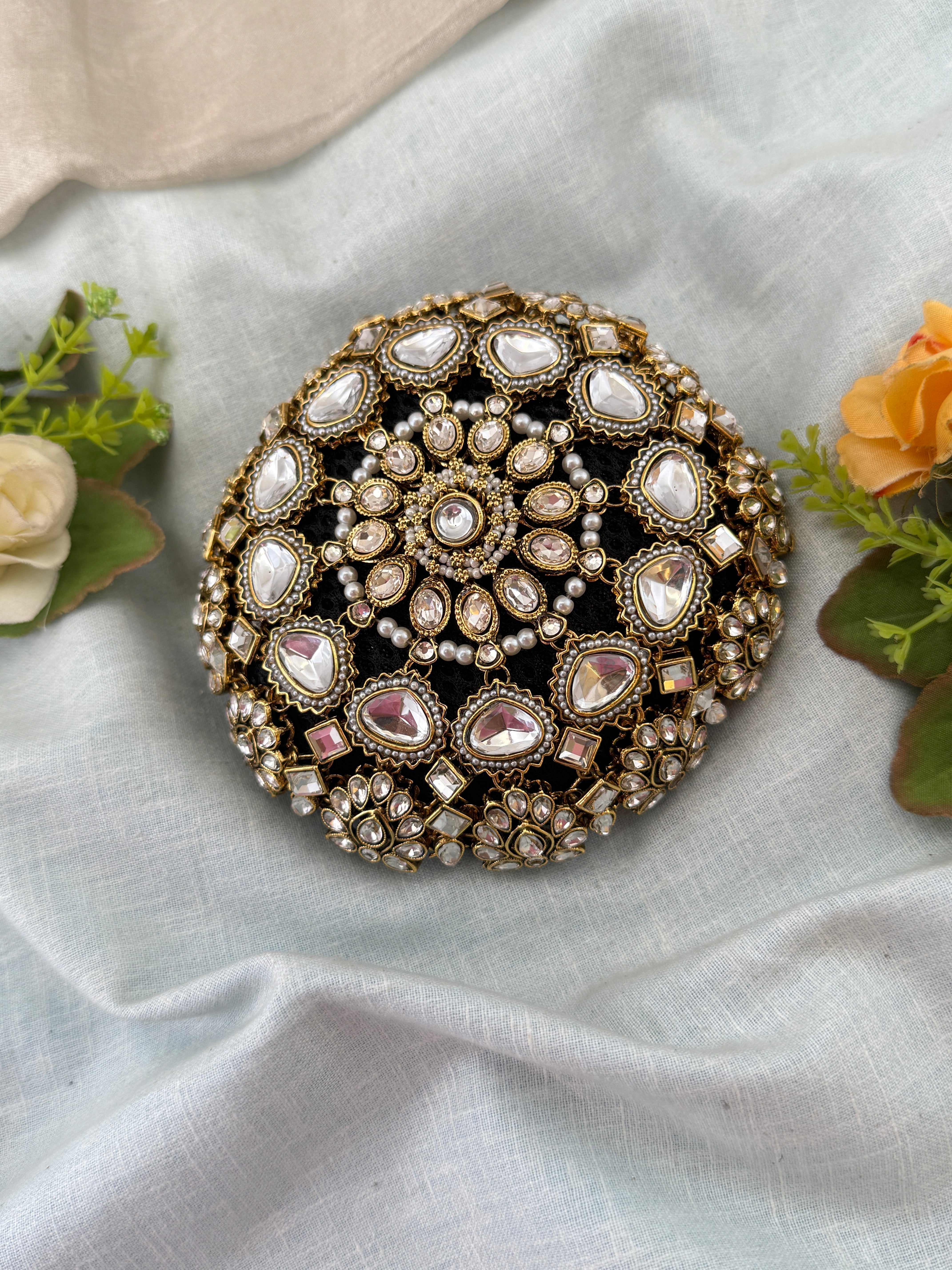 Luxurious Designer Kundan Bun 0185