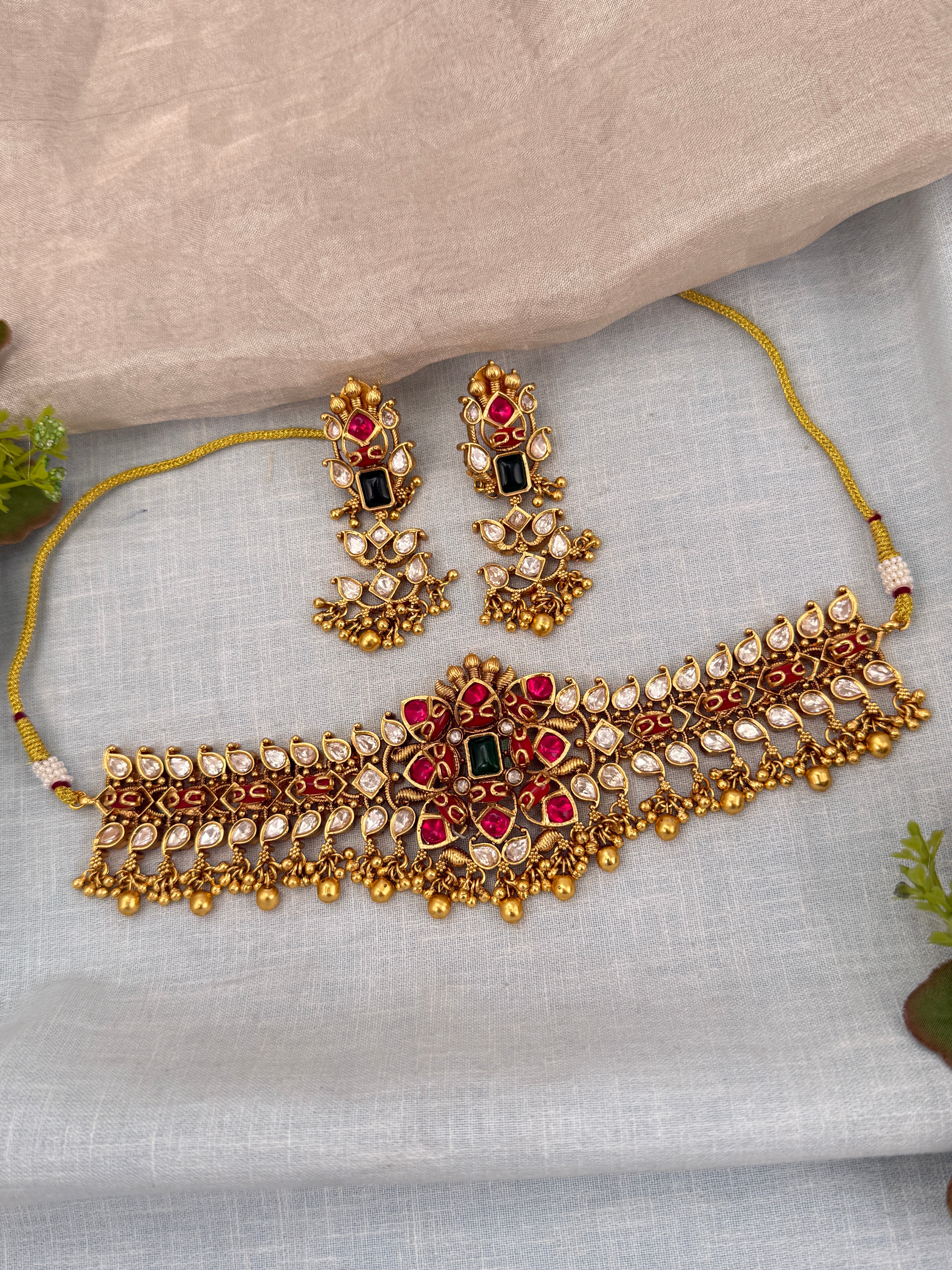 Antique Gold Necklace for Women – Traditional Ethnic Jewelry Online, bridal necklaces online