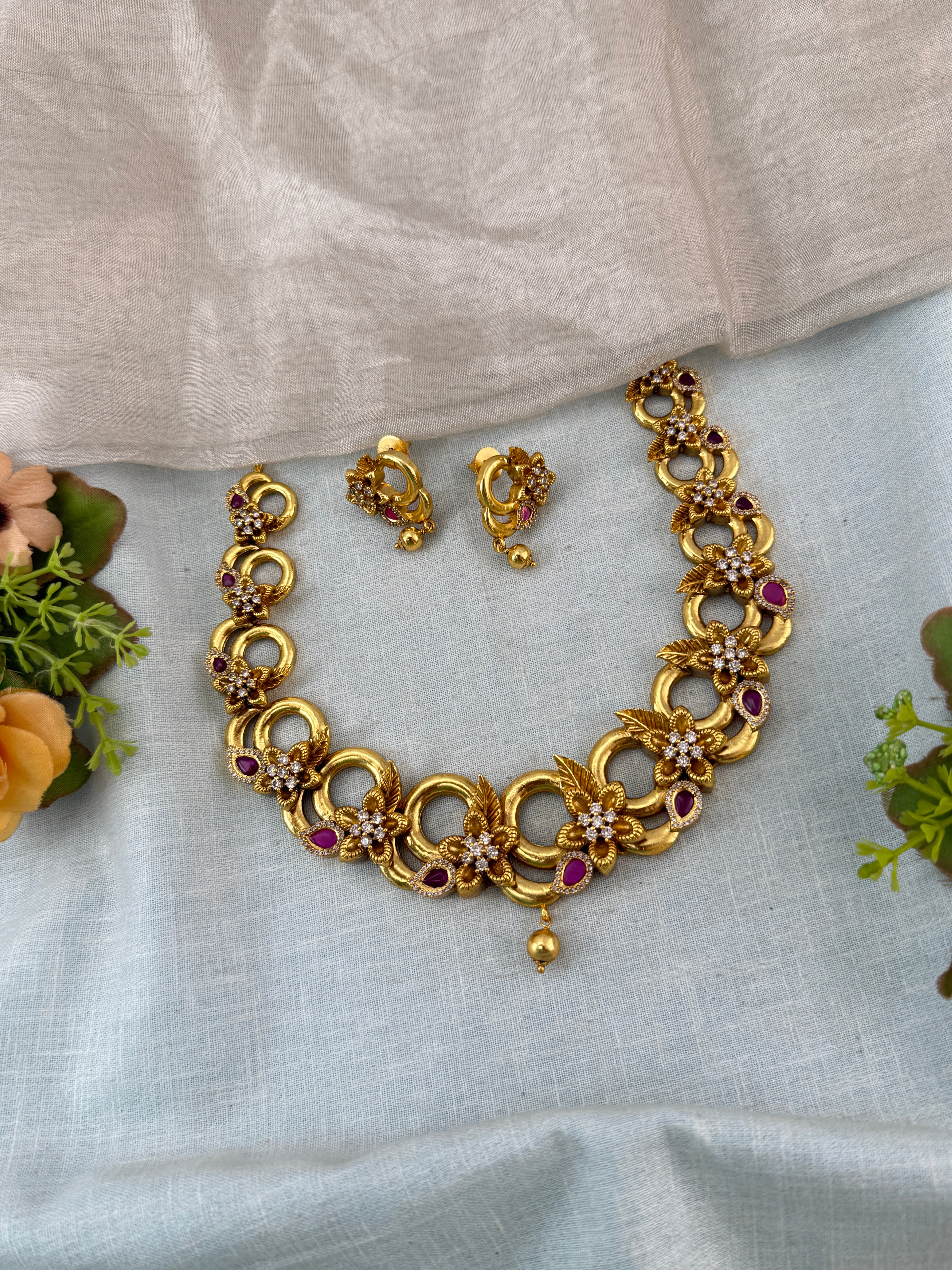 Antique temple necklace for women