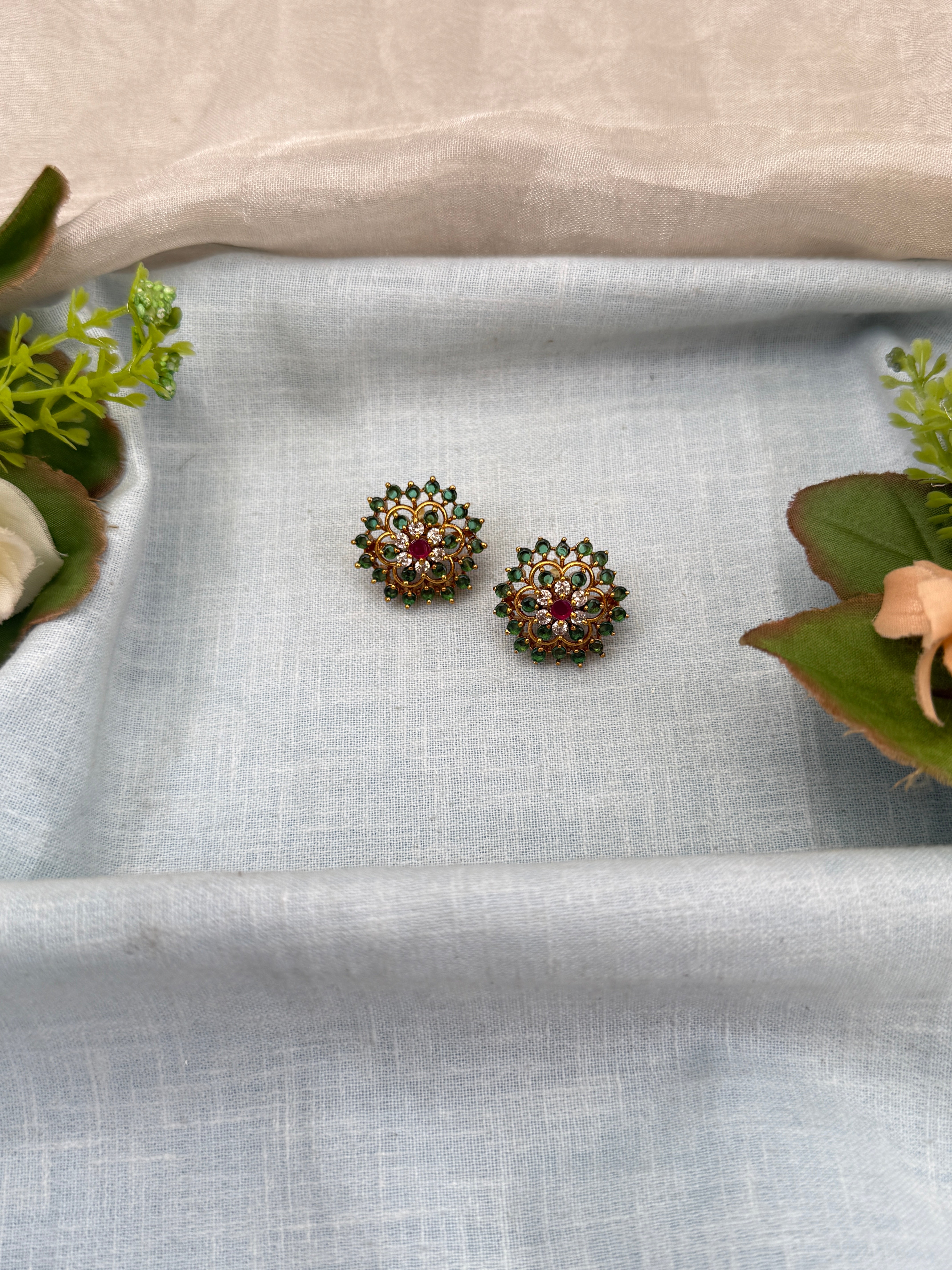 Indian wedding earrings, everyday wear antique earrings, stud design earrings, stud earrings online