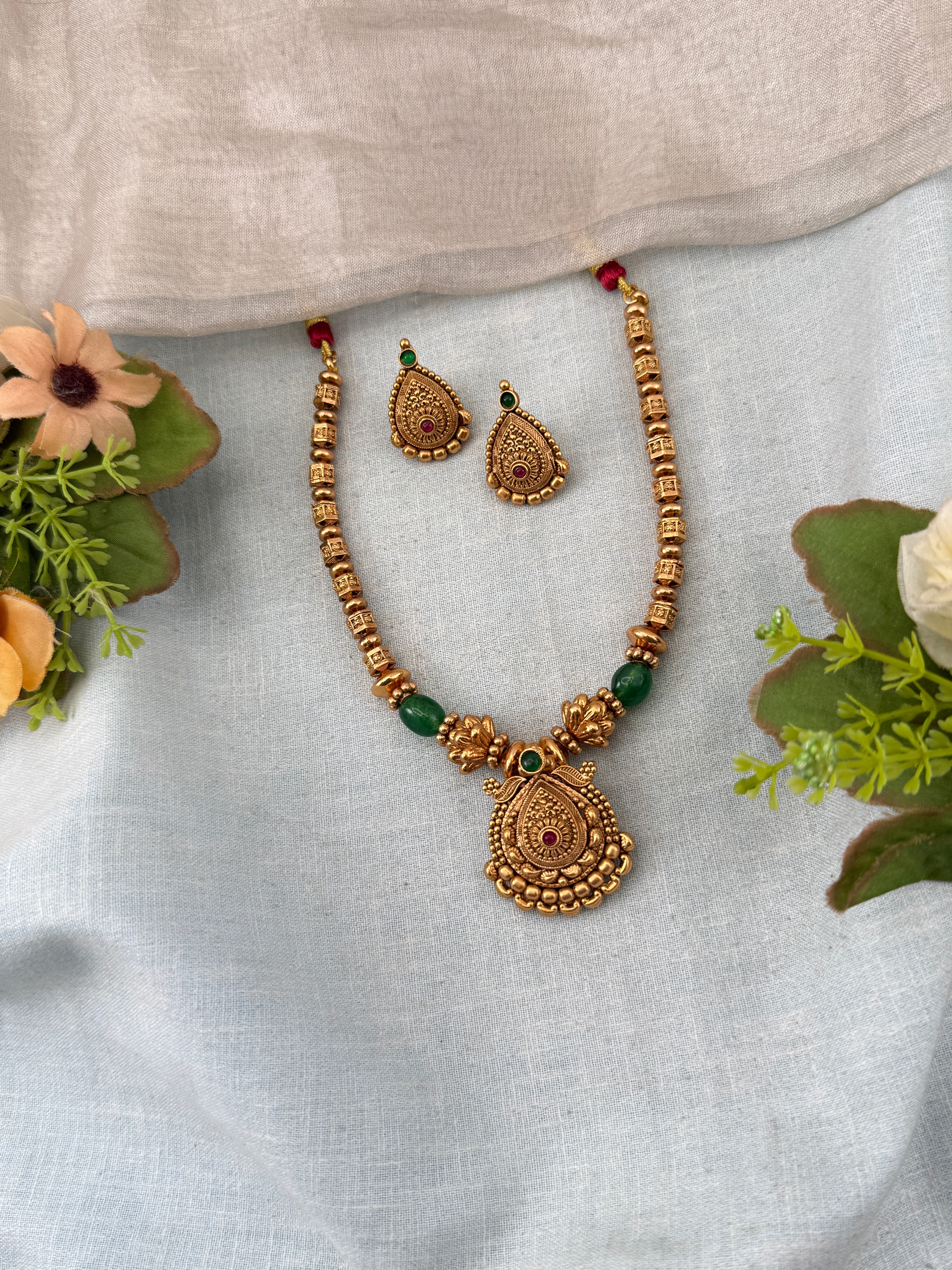 Antique temple necklace for women