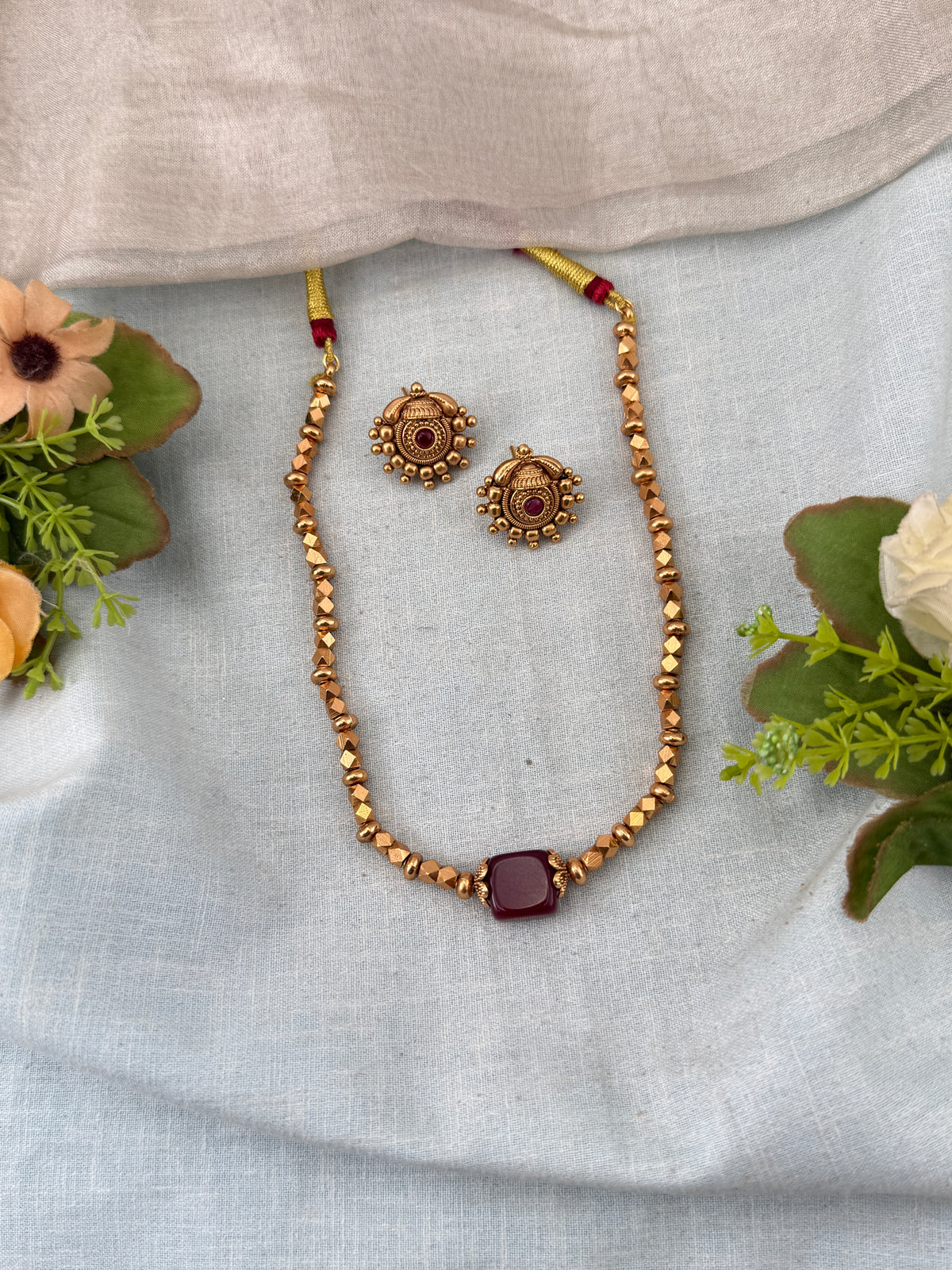 Antique temple necklace for women