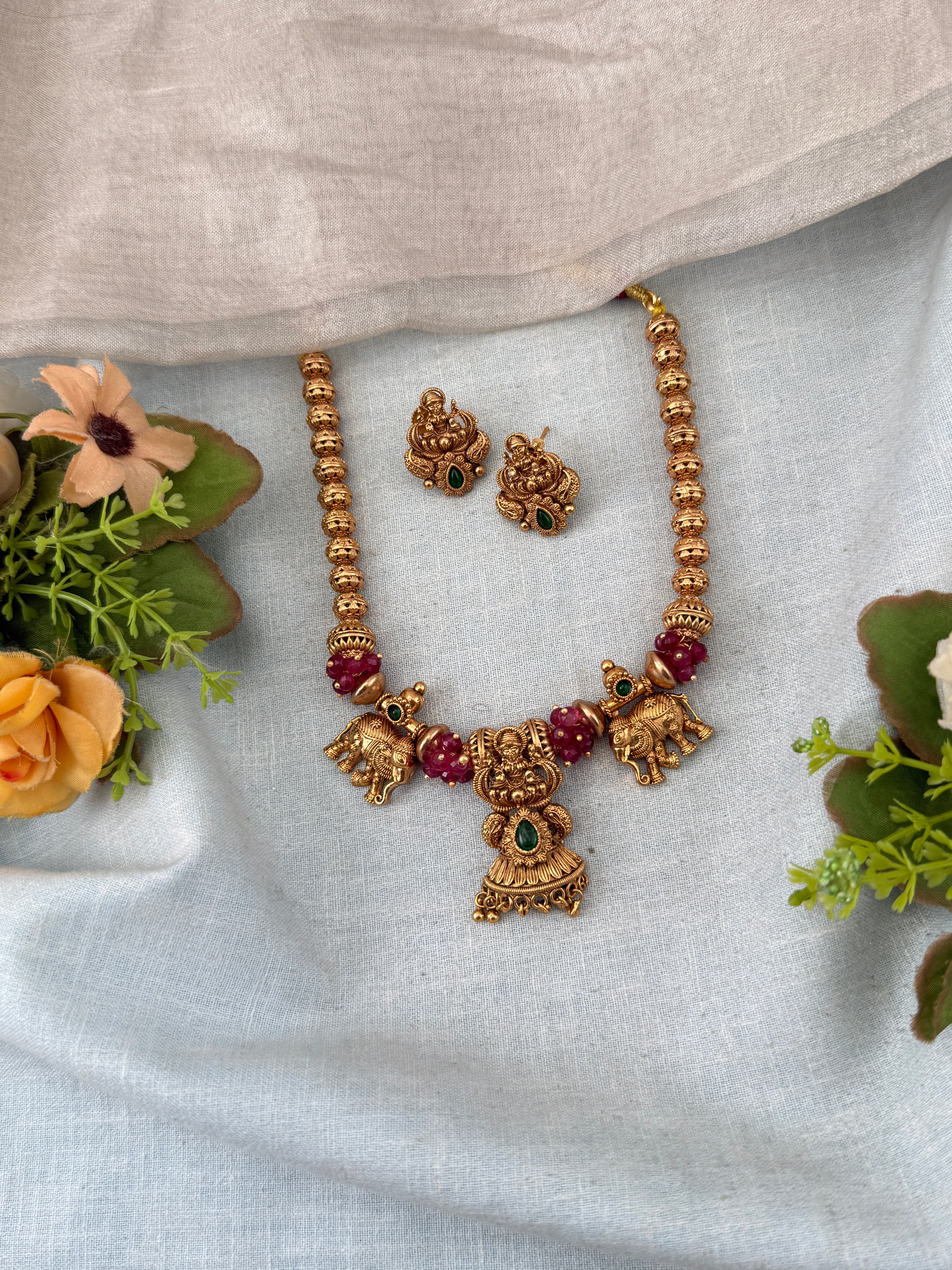Antique temple necklace for women
