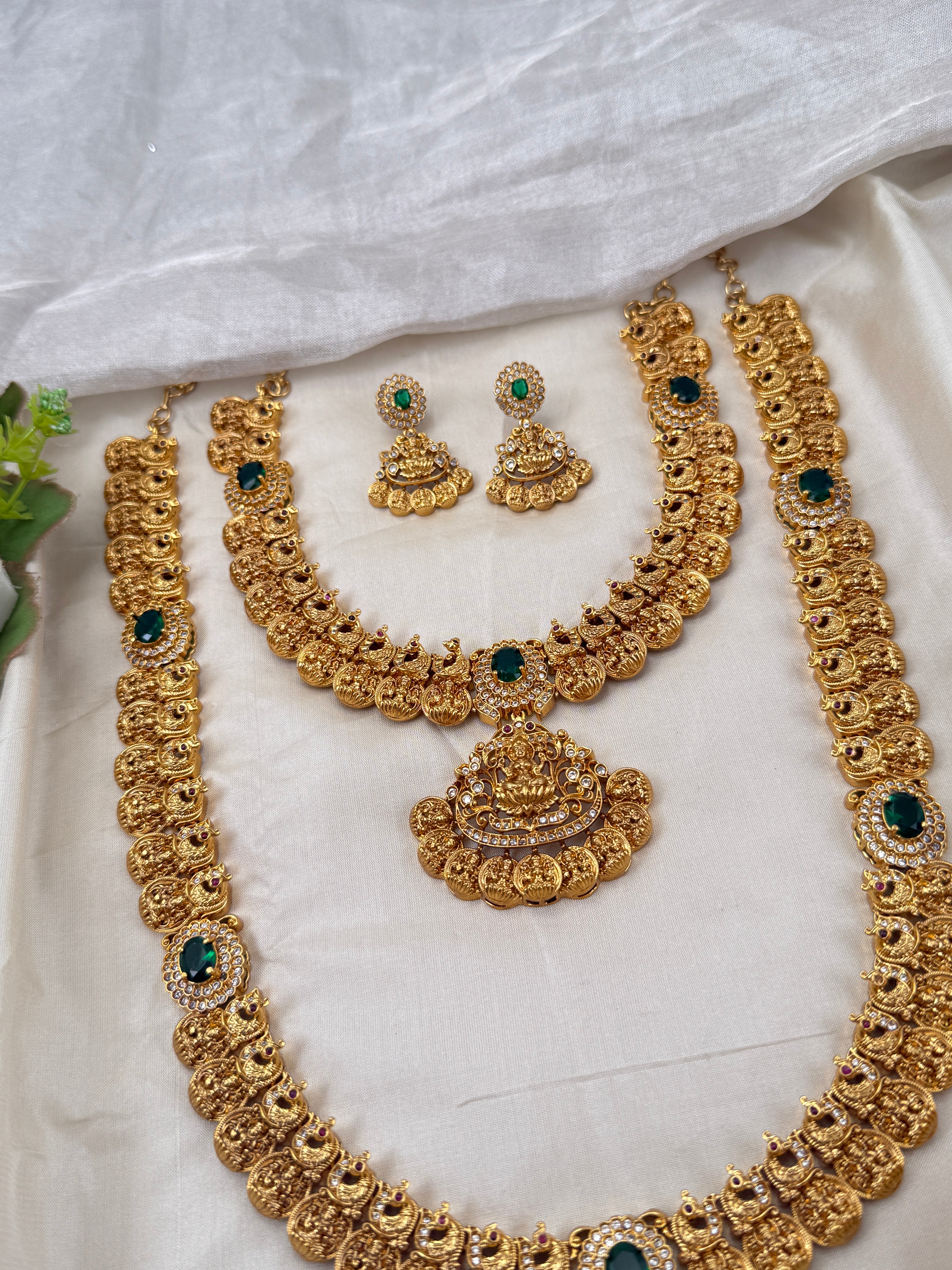 Royal Antique Semi - Bridal Necklace Set 0755