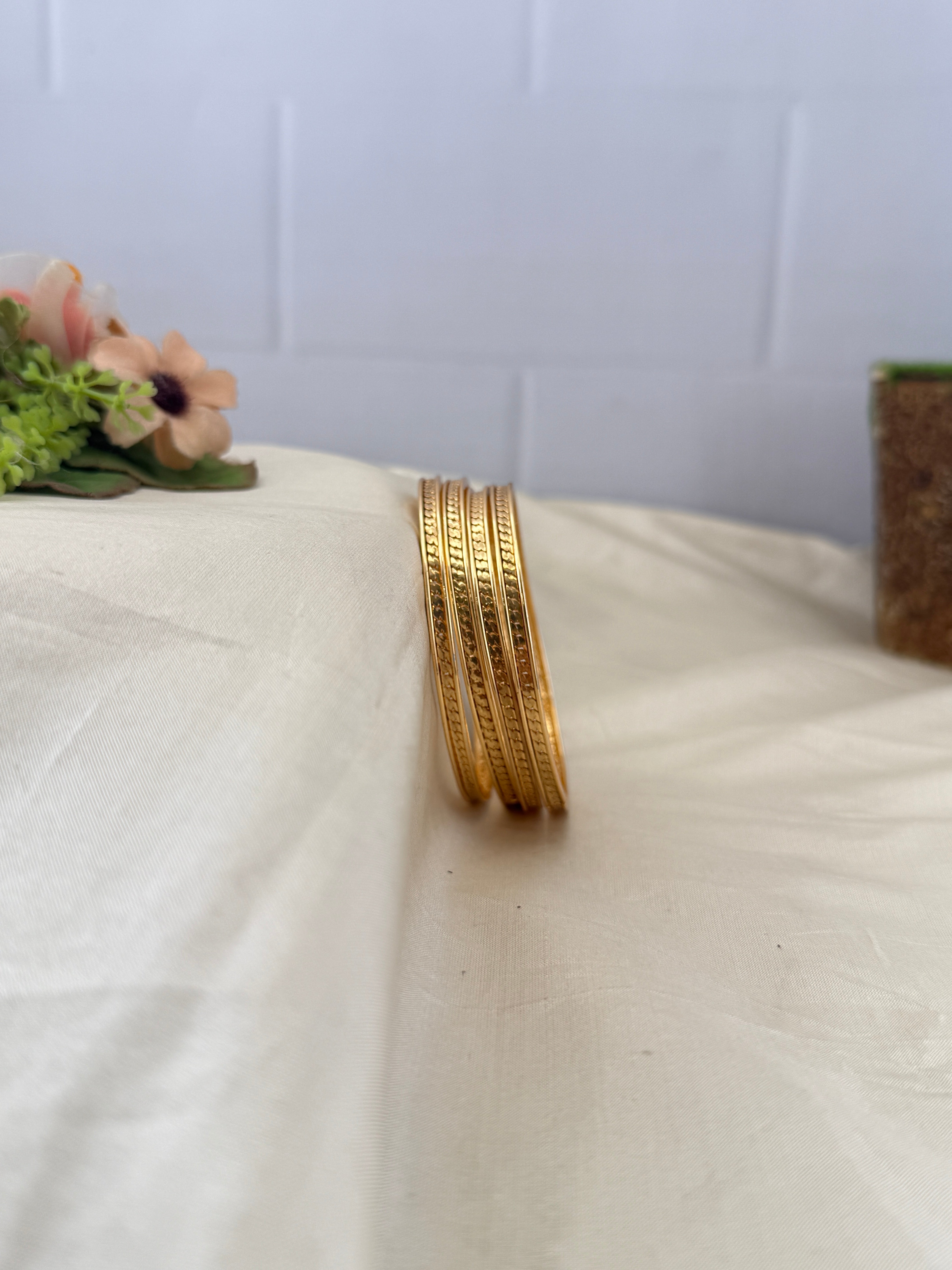 Antique temple style bridal bangles for women by Mahila