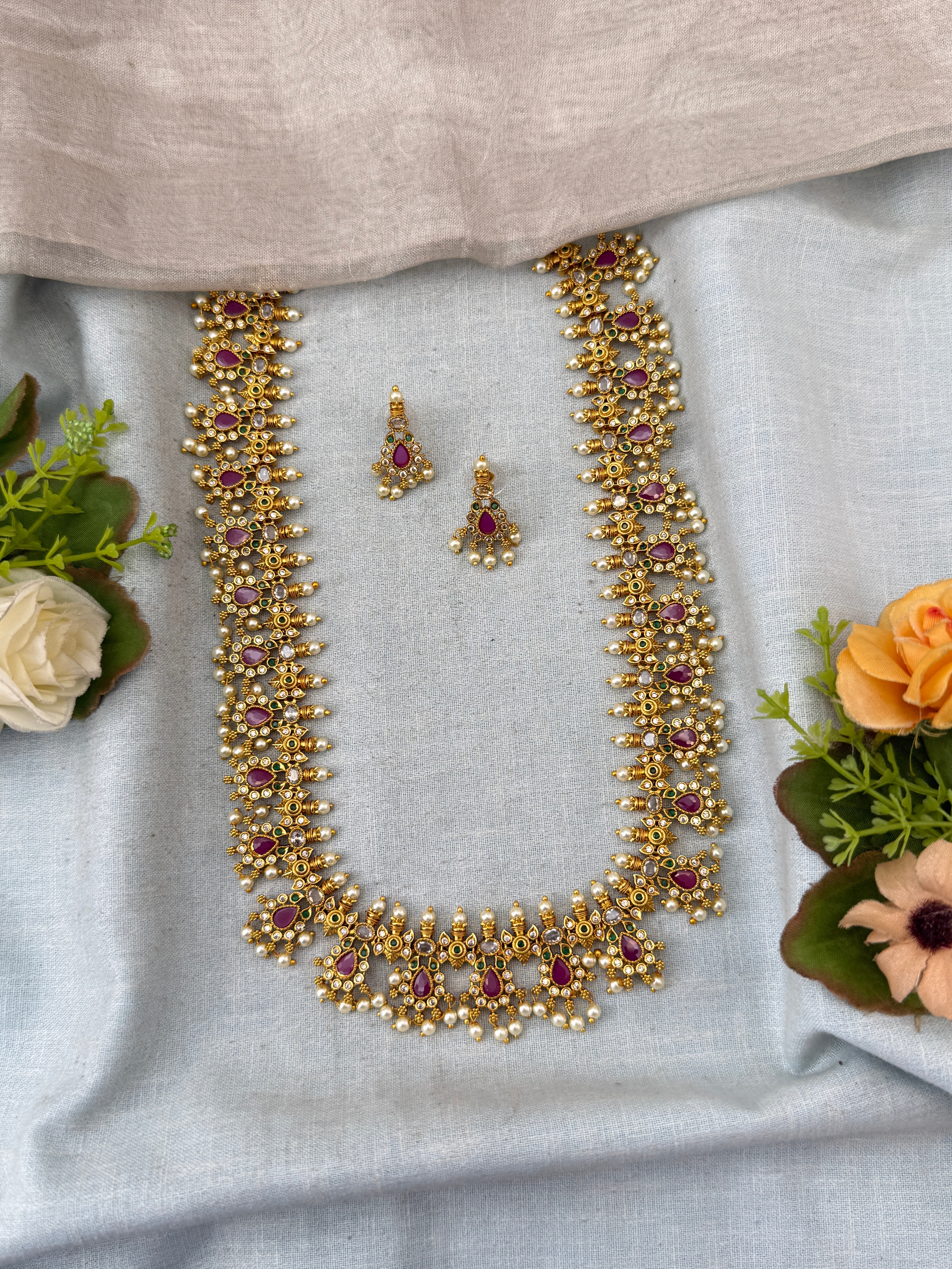 Antique temple necklace for women
