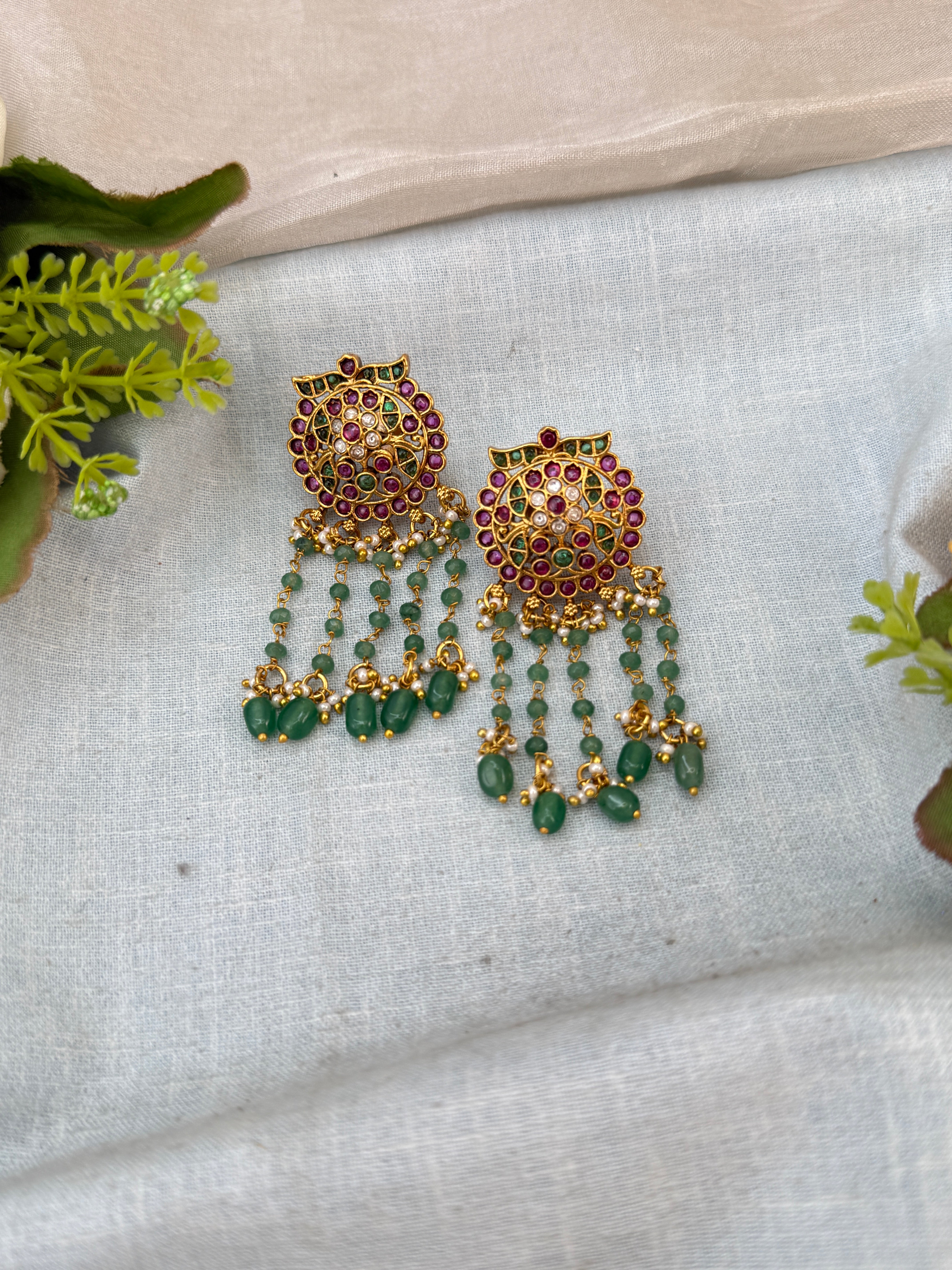 Antique Earrings, Bridal antique earrings, Antique Jhumka
