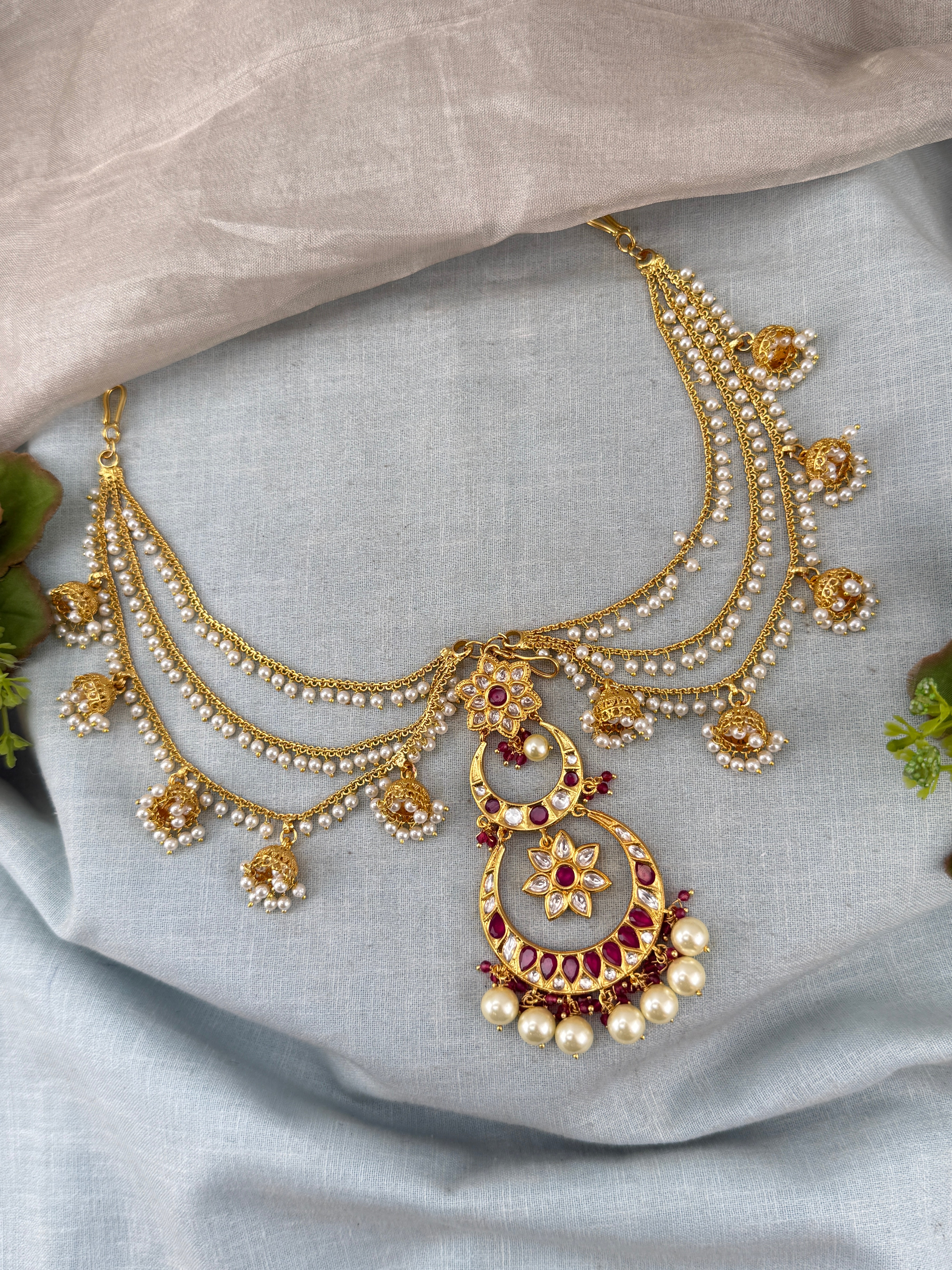 Designer Kundan Hair Accessories | J0047 A