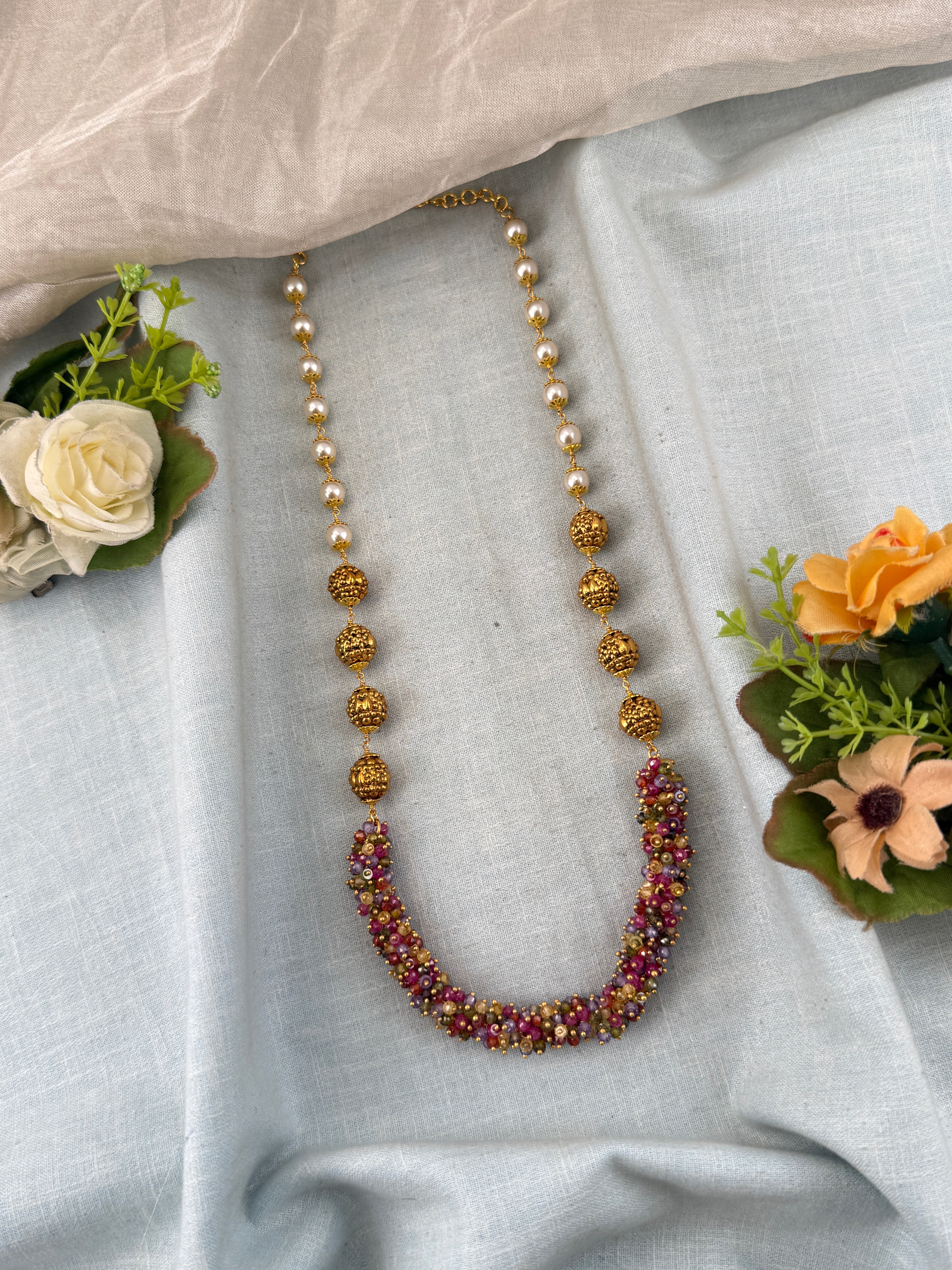 Antique Chain Pearl Mala | N0376