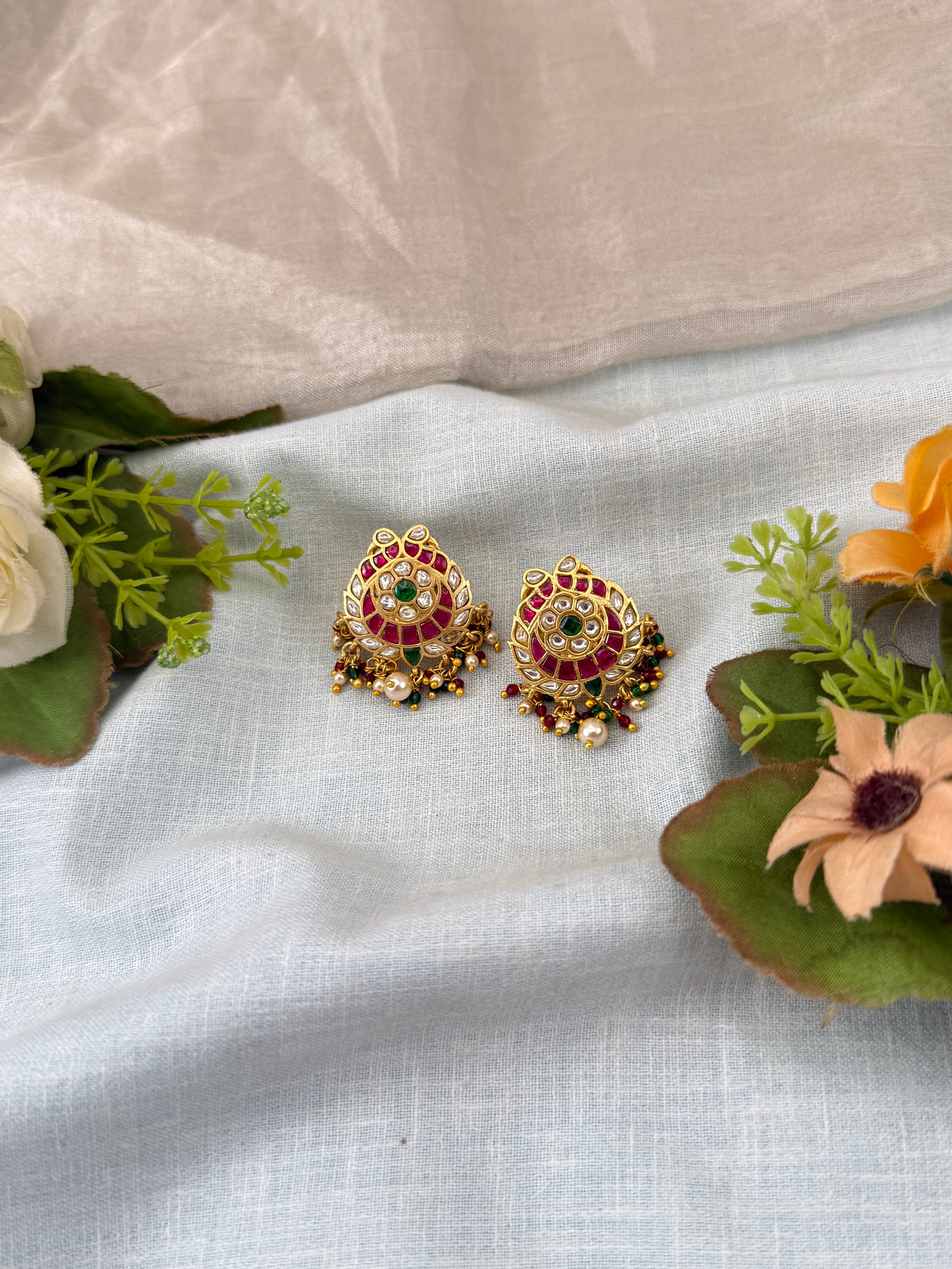 Jadau Kundan Stud Earrings E0179