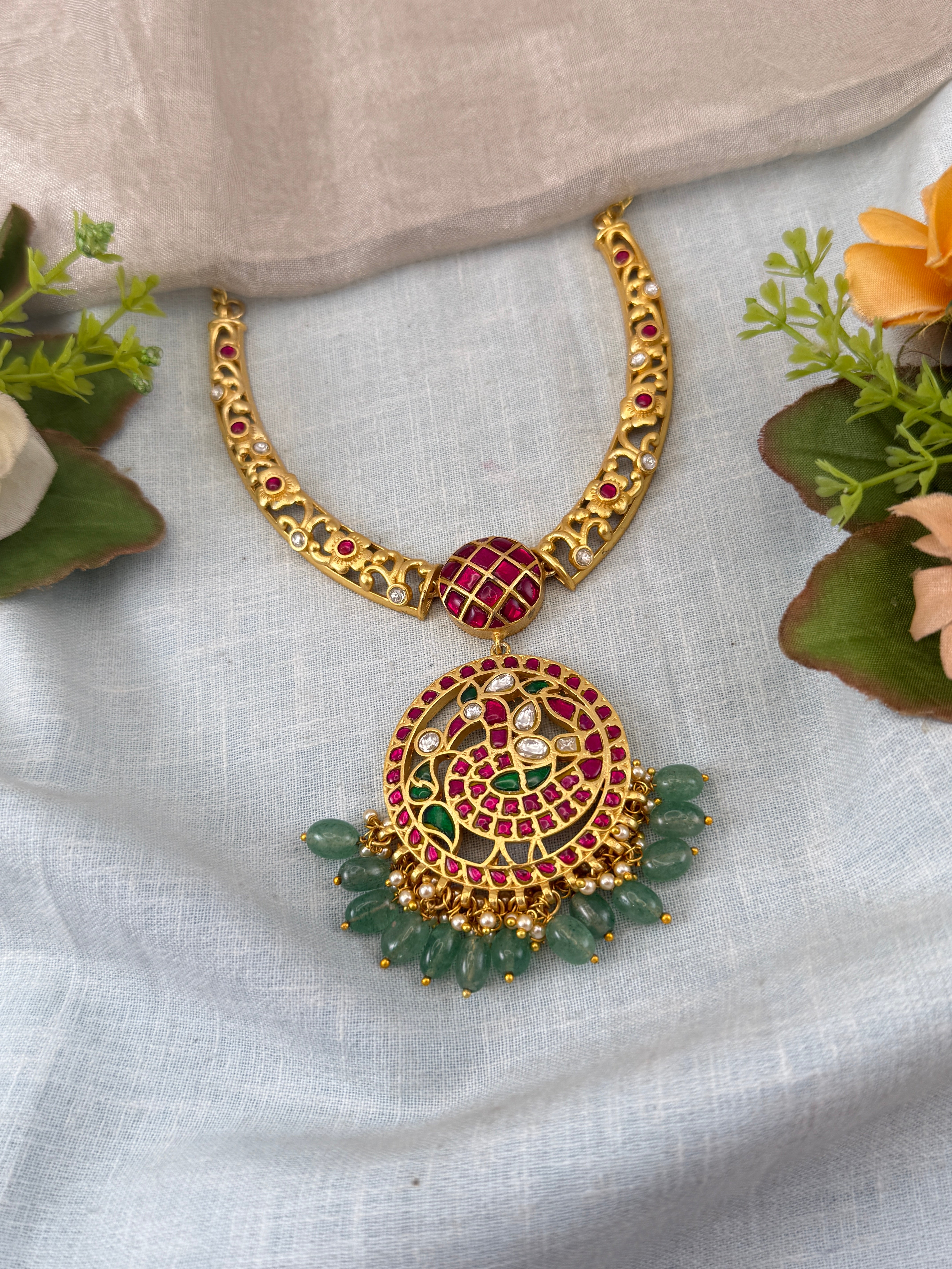 Jadau Kundan Kanti Necklace Set N0386