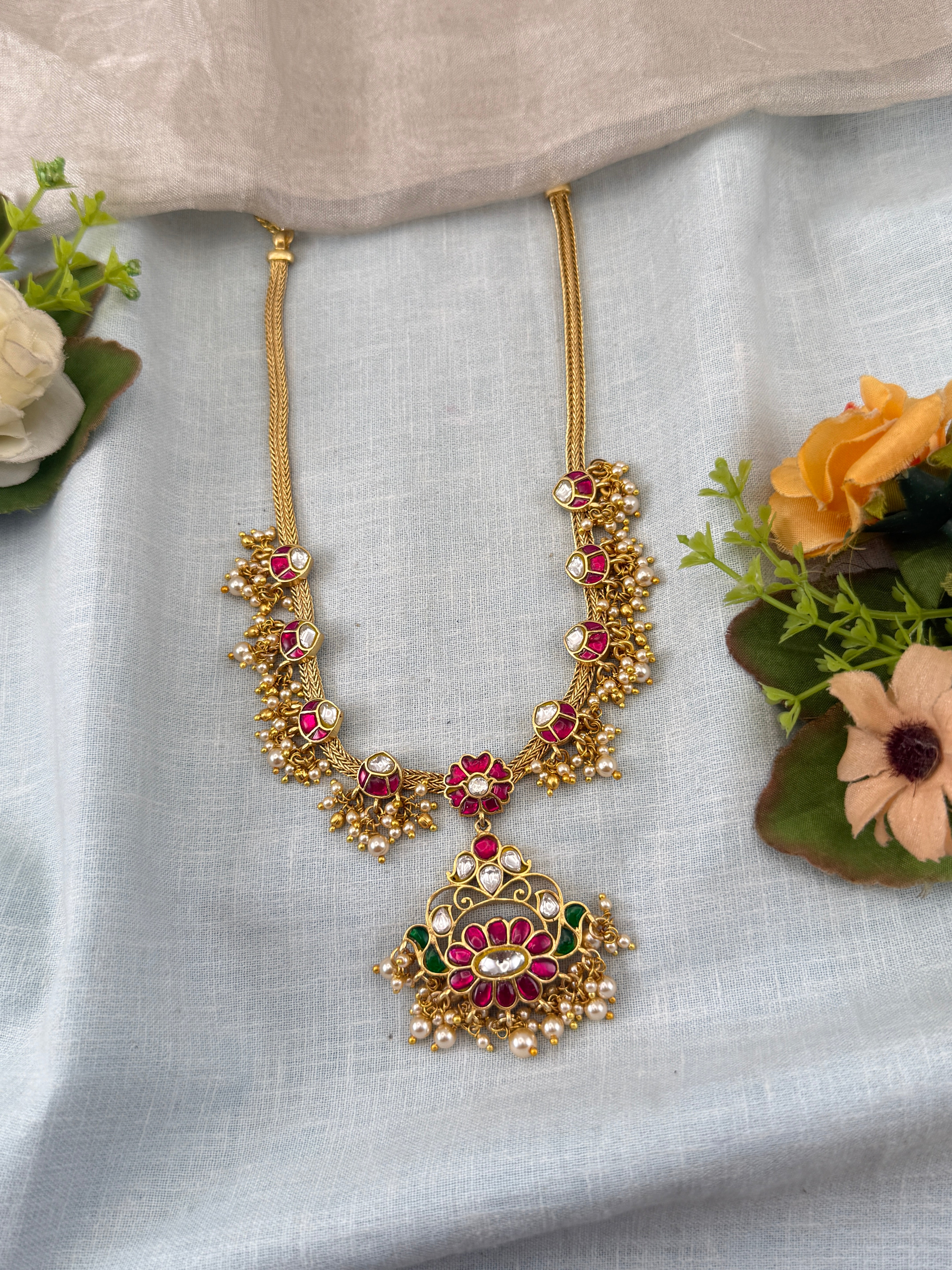 Antique temple necklace for women