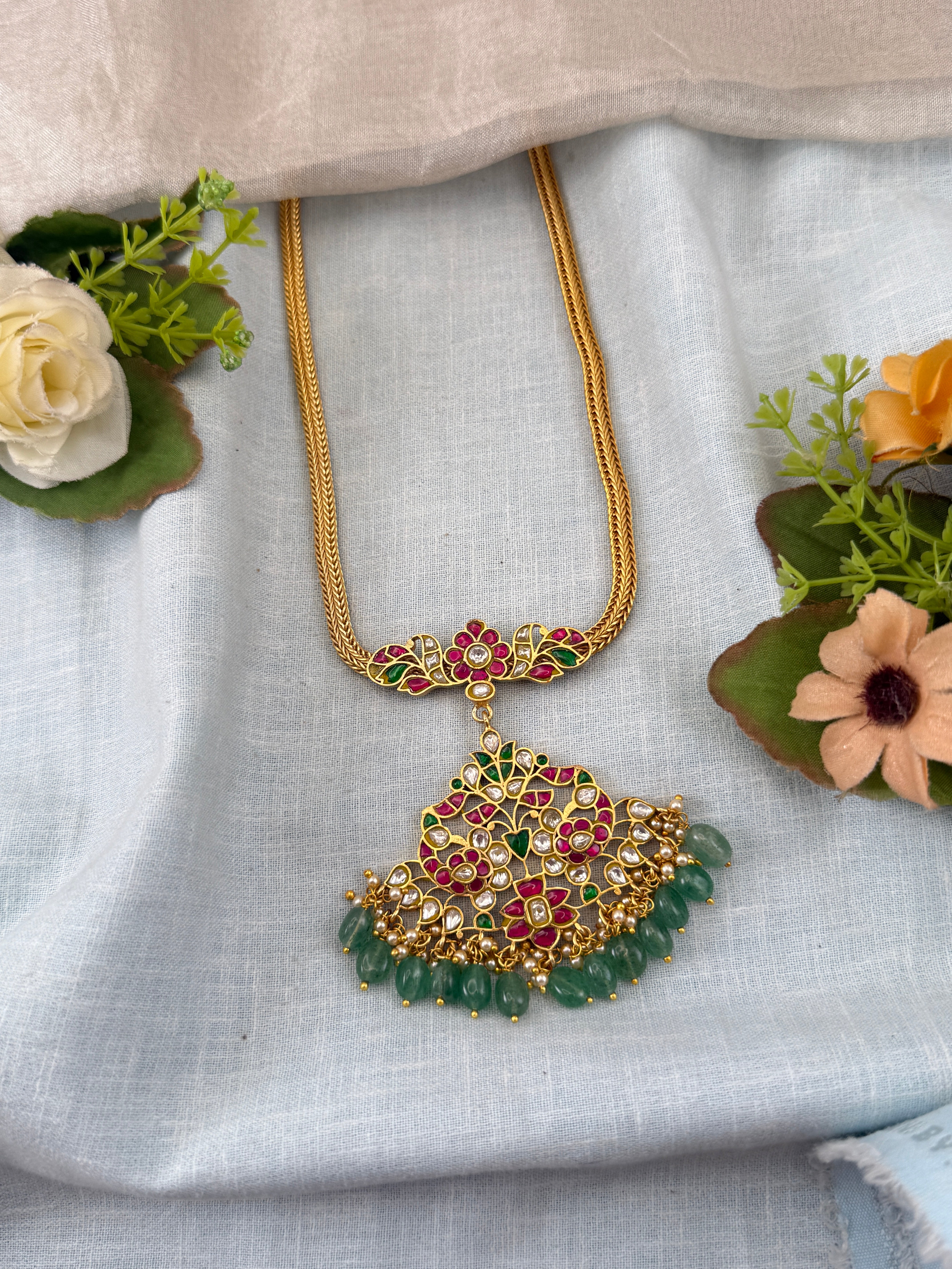 Antique temple necklace for women