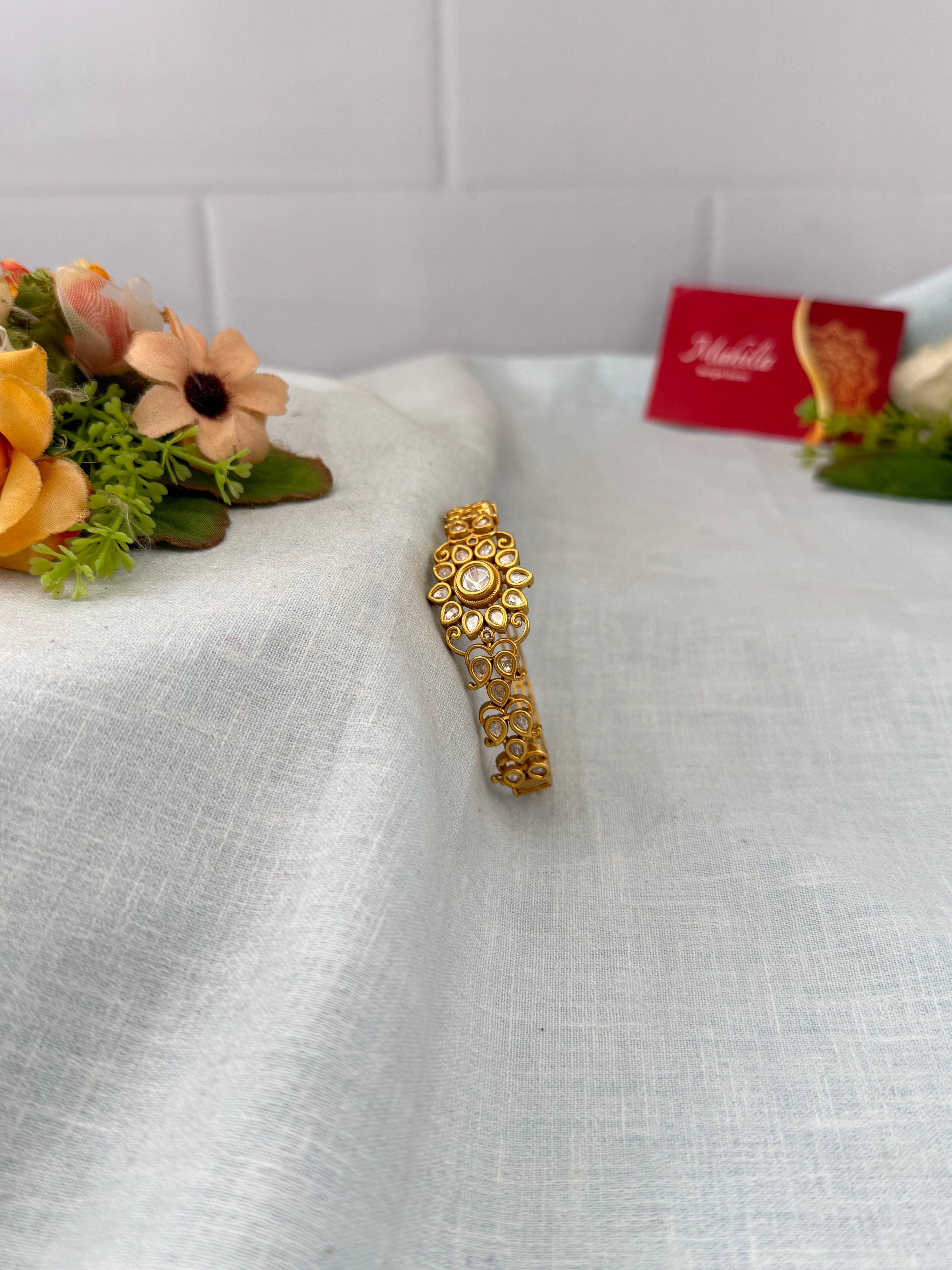 Antique temple style bridal bangles for women by Mahila