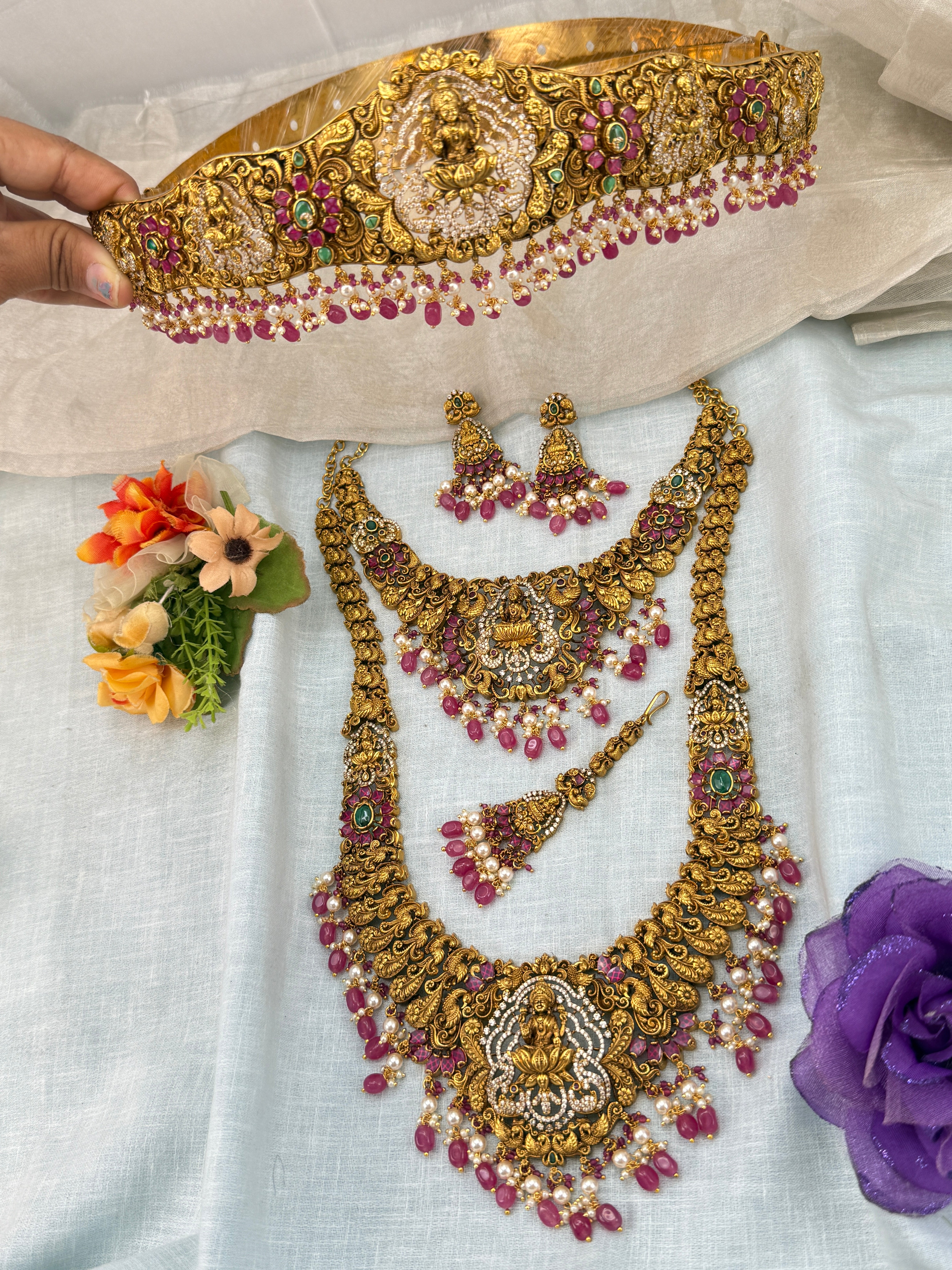 Traditional Gold Jadebille – South Indian Bridal Hair Accessory, jadebille, hair choti