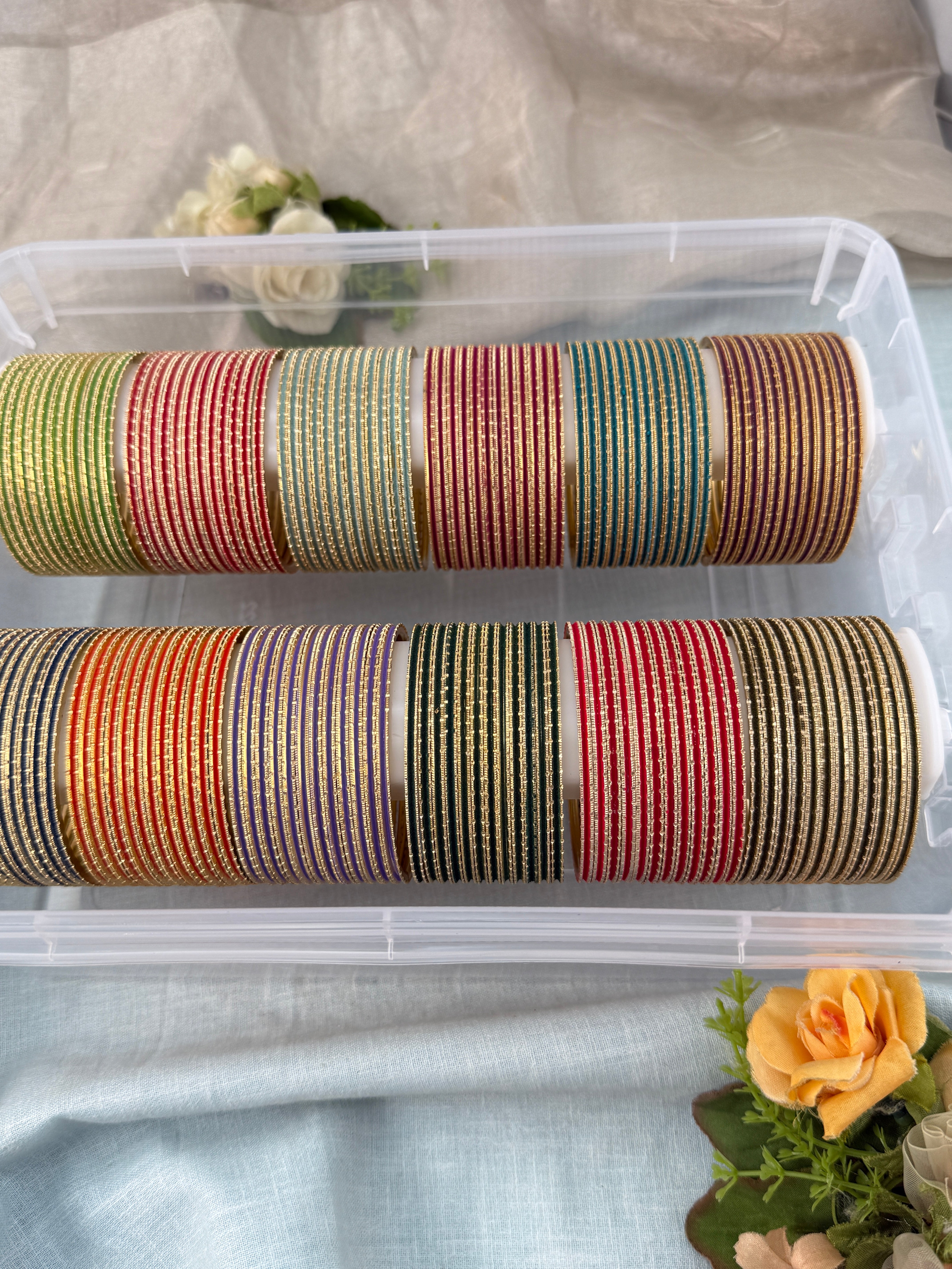 12 Color Premium Metal Bangle Box | Set of 12 Colors | 0145