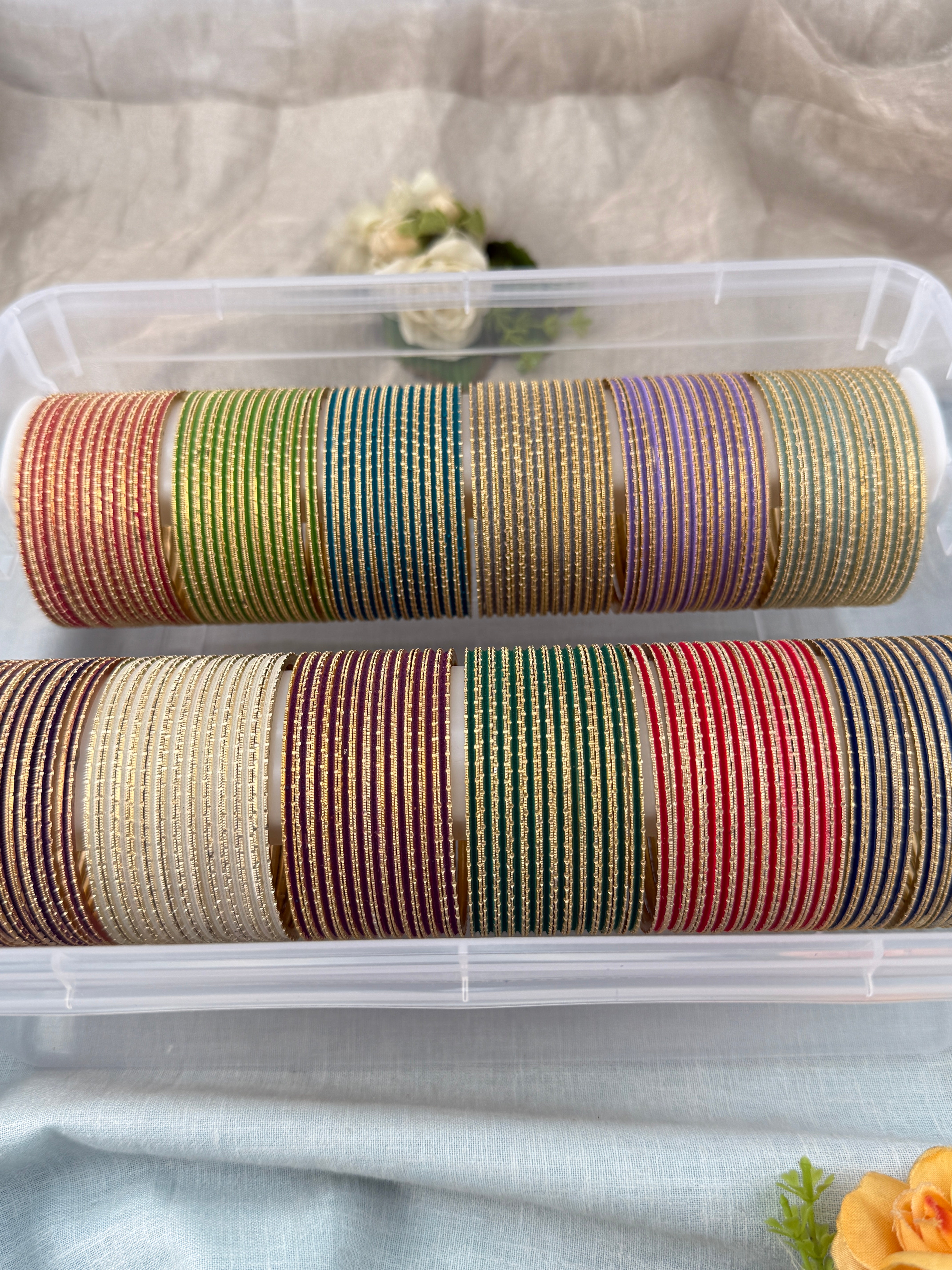 12 Color Premium Metal Bangle Box | Set of 12 Colors | 0146