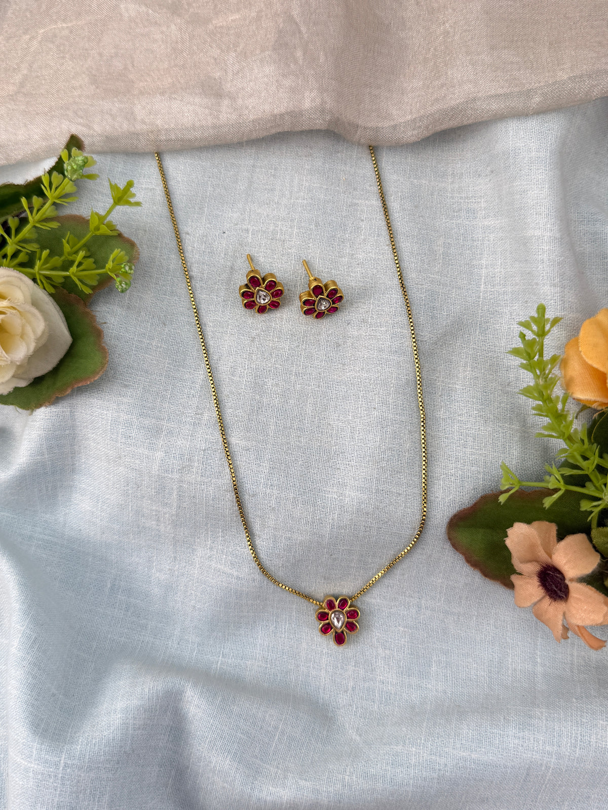 Jadau Kundan Pendant Chain Set | C0014