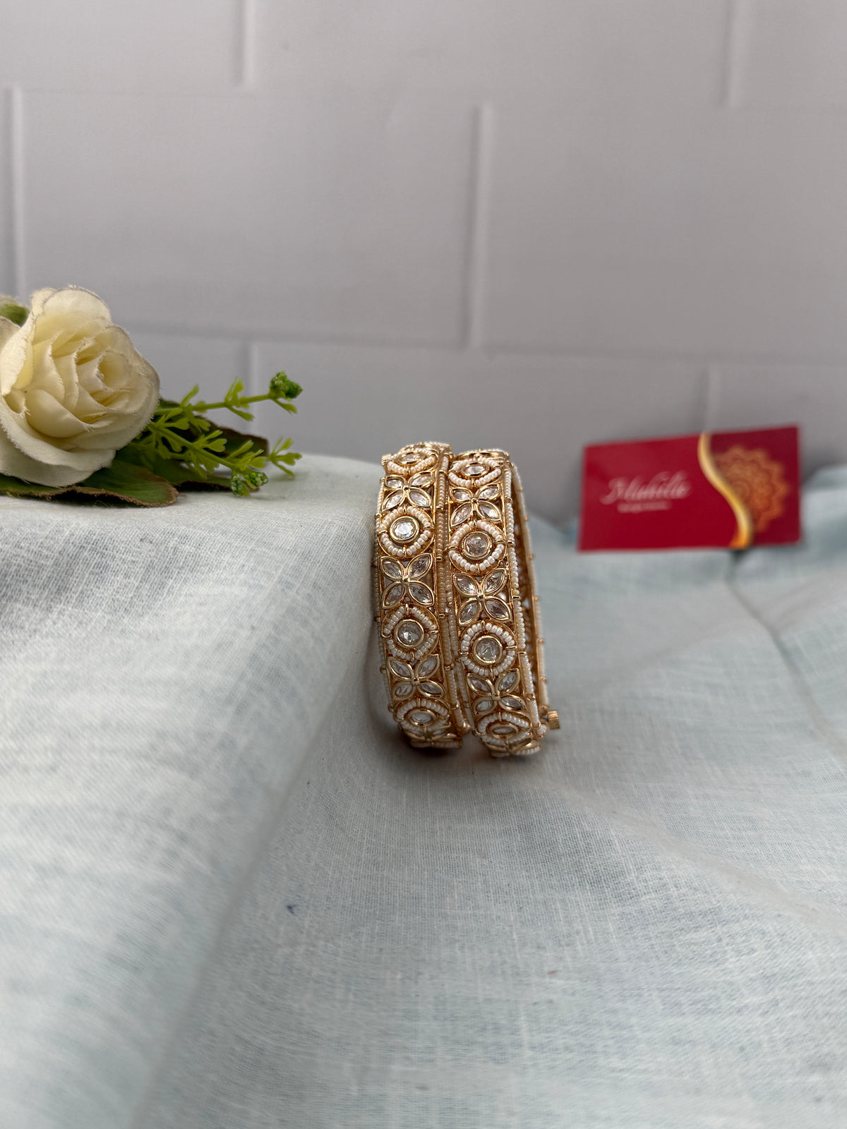 Antique temple style bridal bangles for women by Mahila