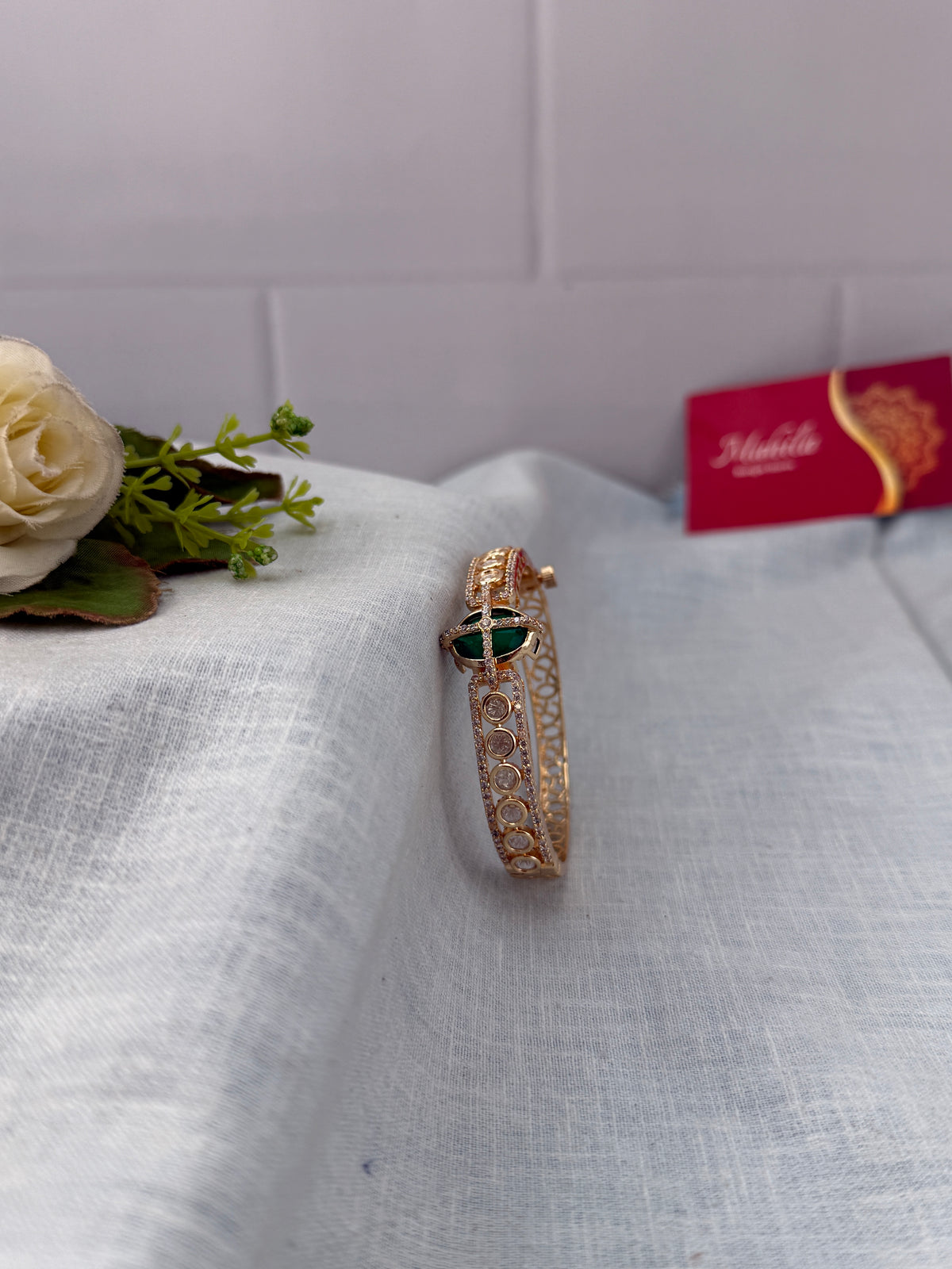 Antique temple style bridal bangles for women by Mahila