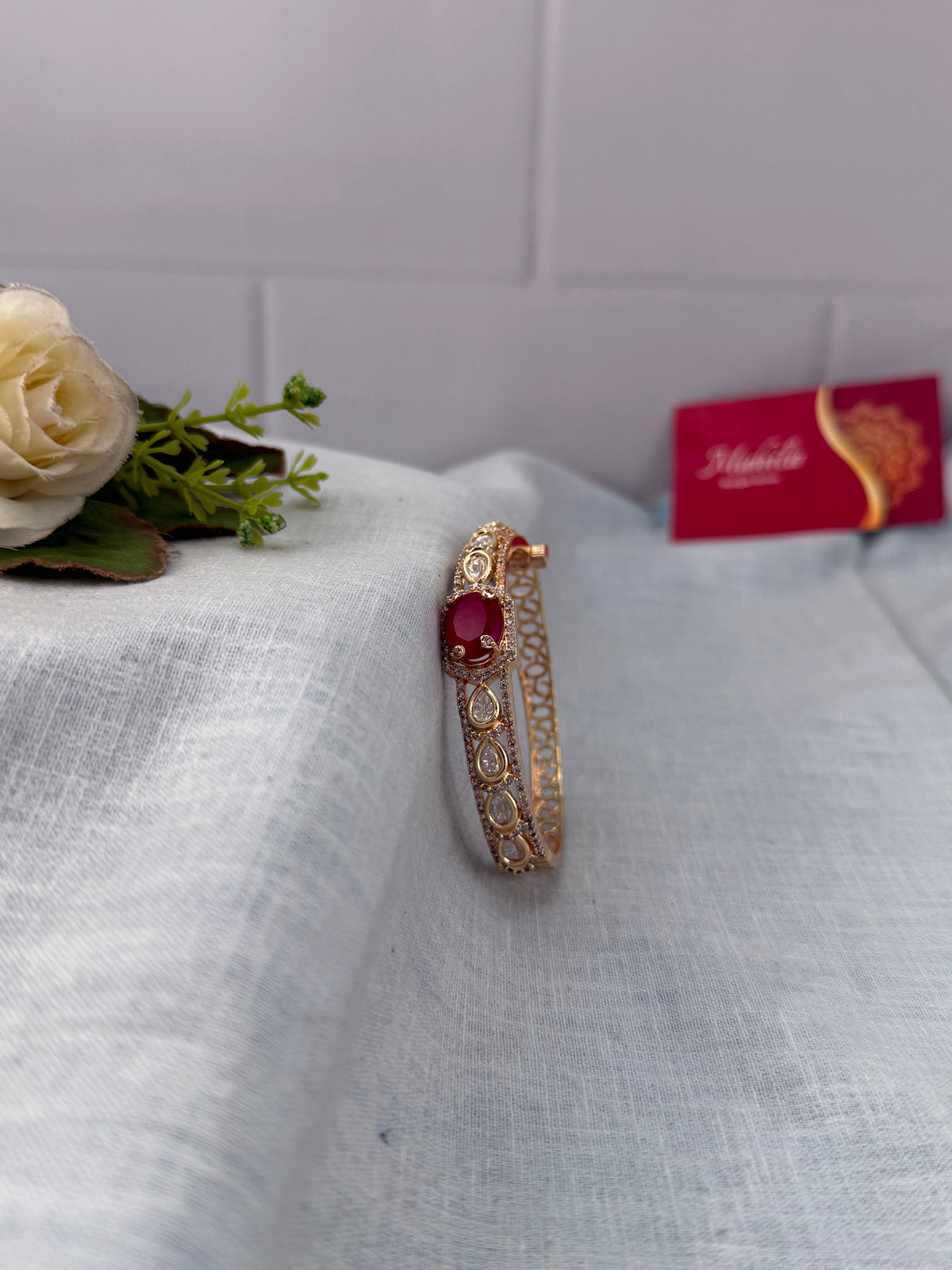 Antique temple style bridal bangles for women by Mahila