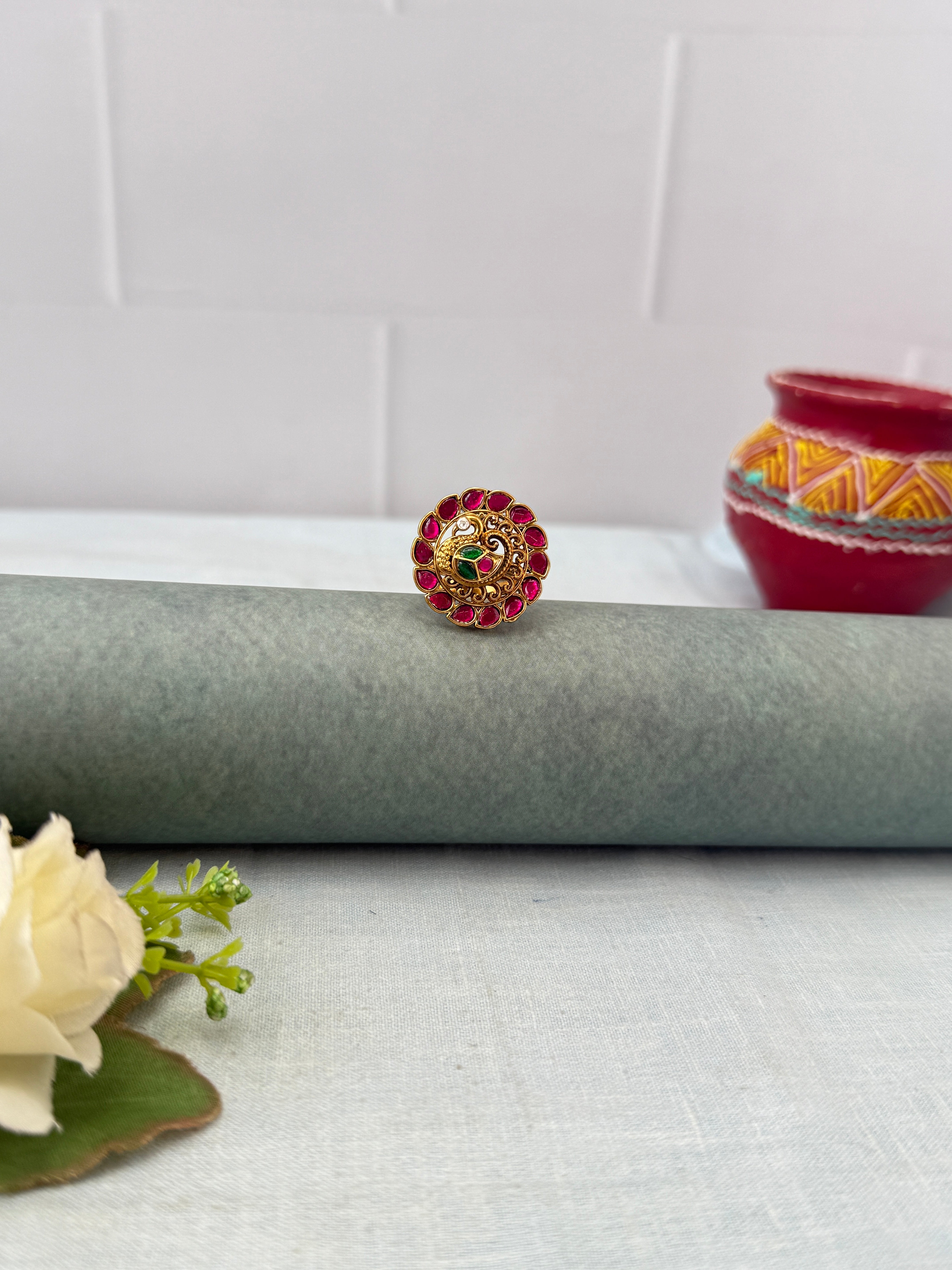 Royal Jadau Kundan Finger Ring 455