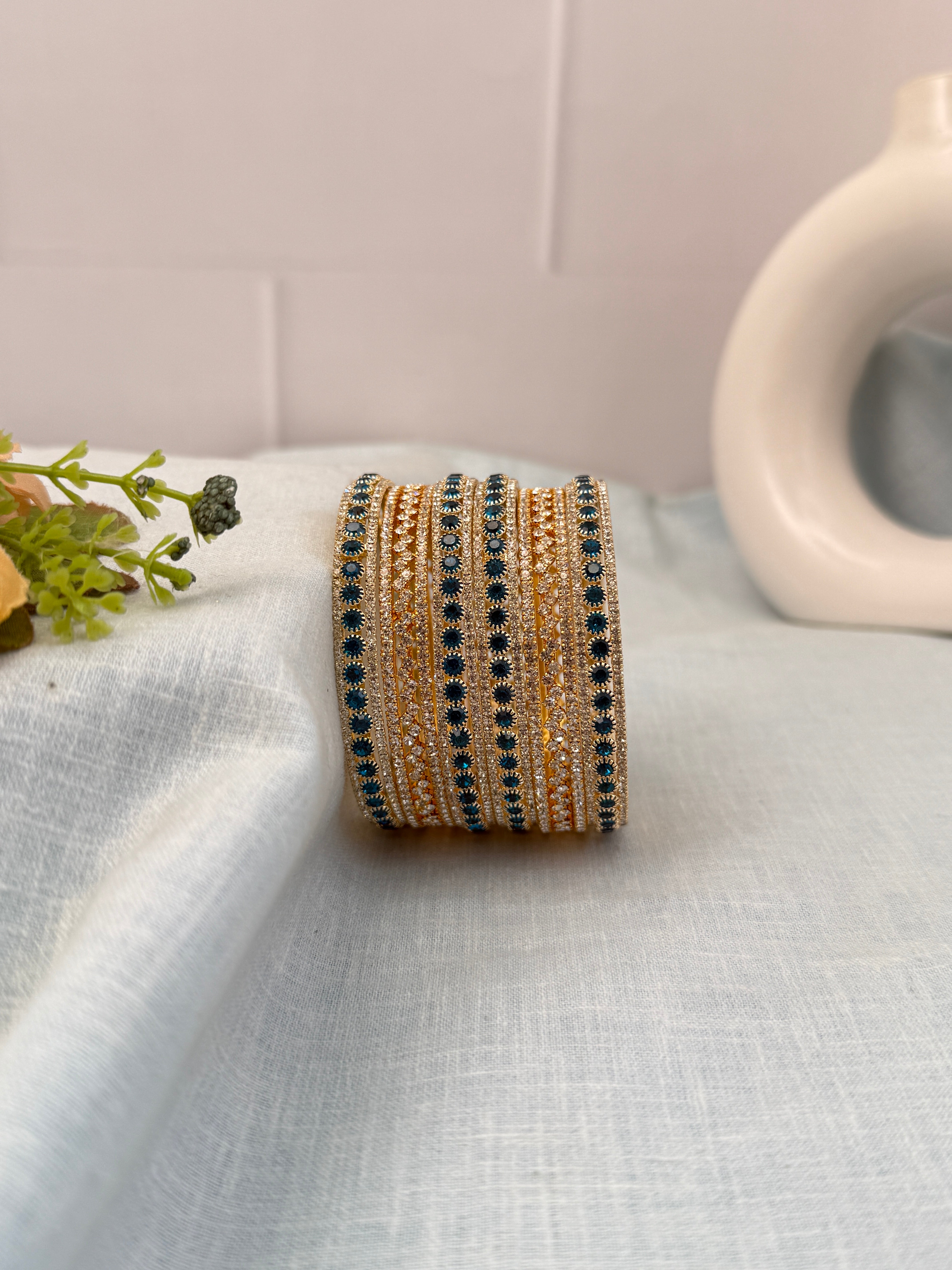 Luxurious Stone Bangle Design 10 Colors 5244