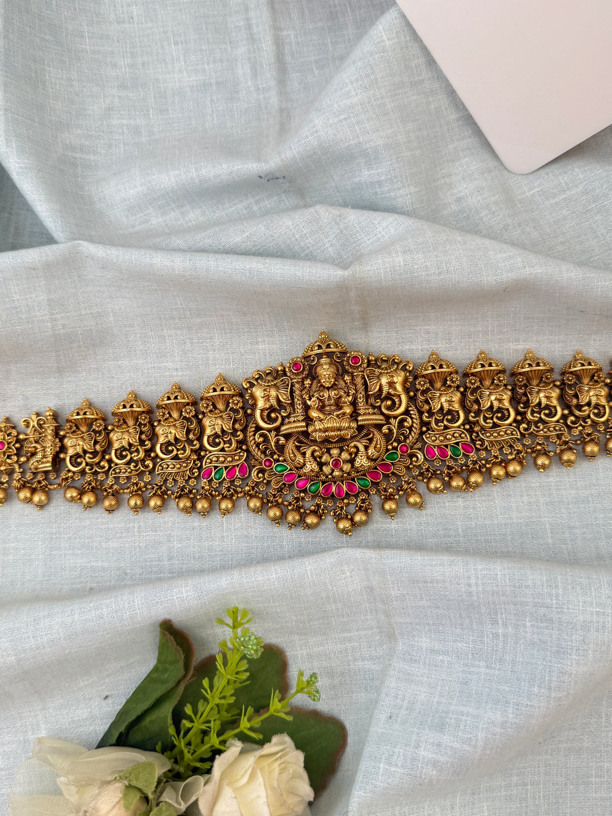 Antique Gaja Lakshmi Vaddanam Kamarbandh | V0053