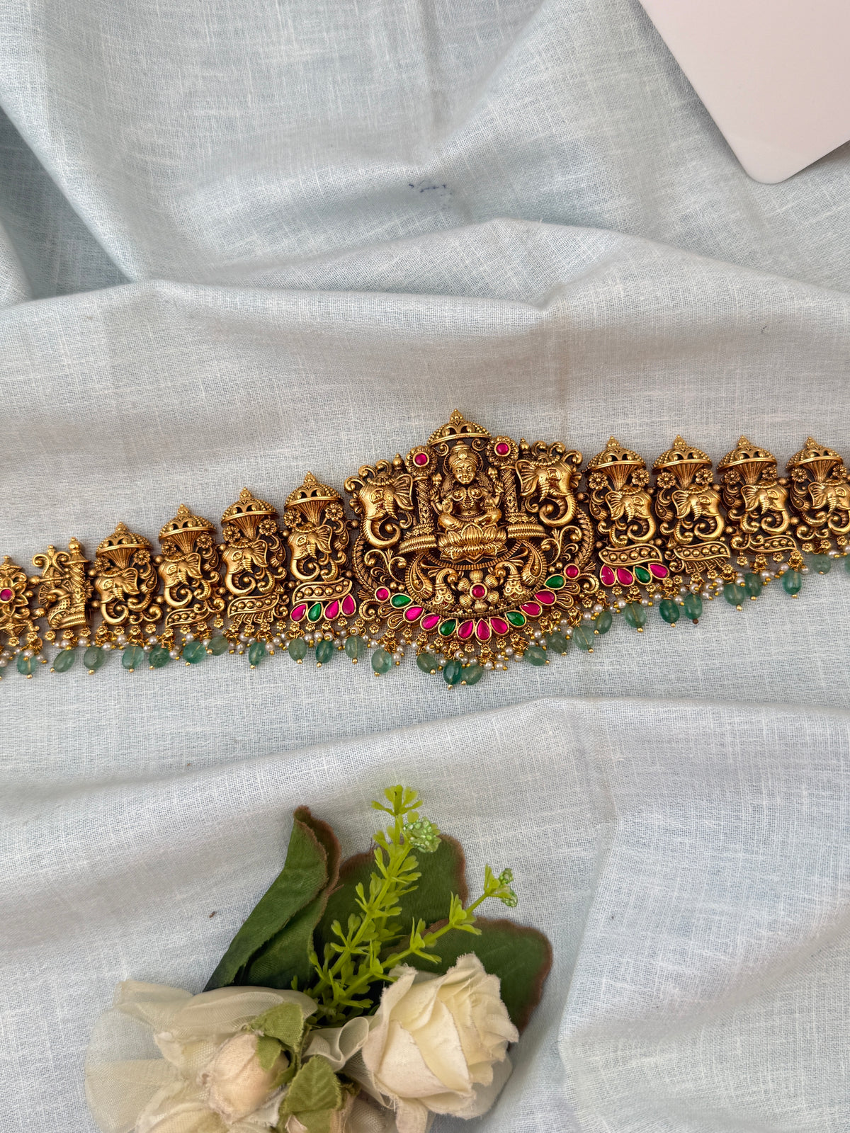 Antique Gaja Lakshmi Vaddanam Kamarbandh | V0052