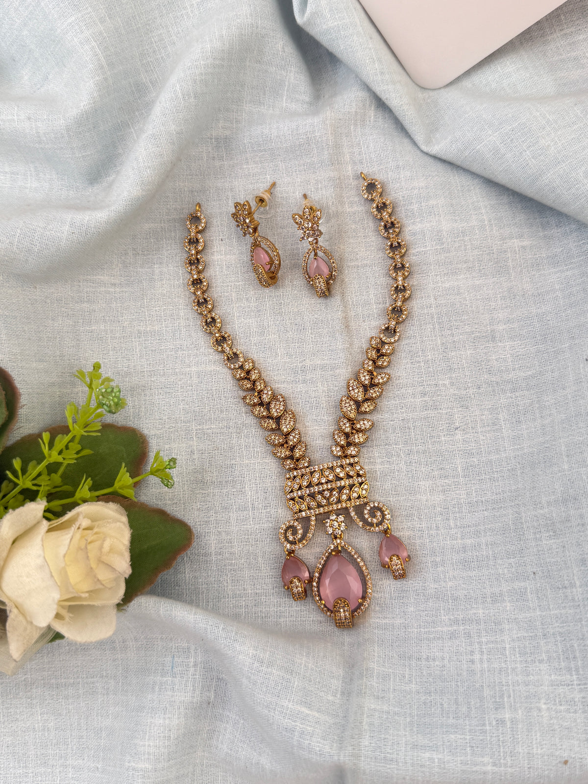 Zircon Stone Necklace Elegant Short Set| N0602