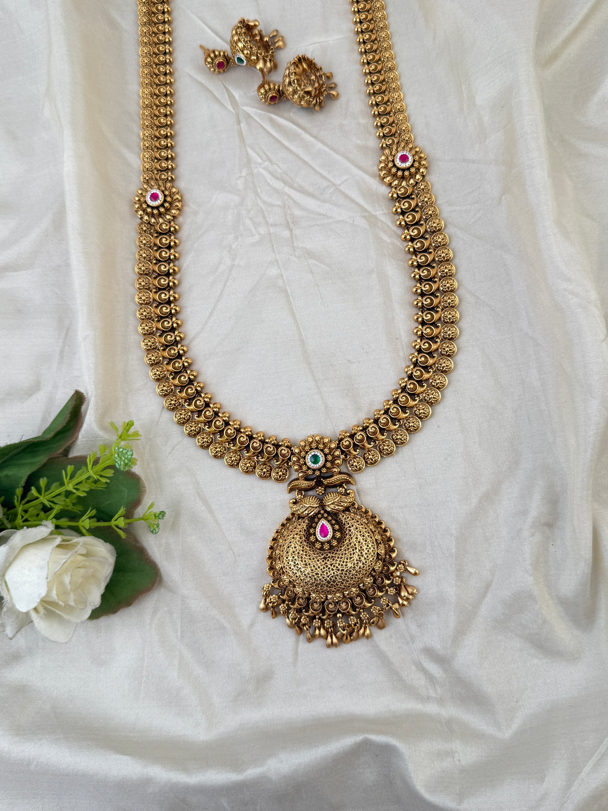 Antique Grand Kasu Long Necklace Set| N0623